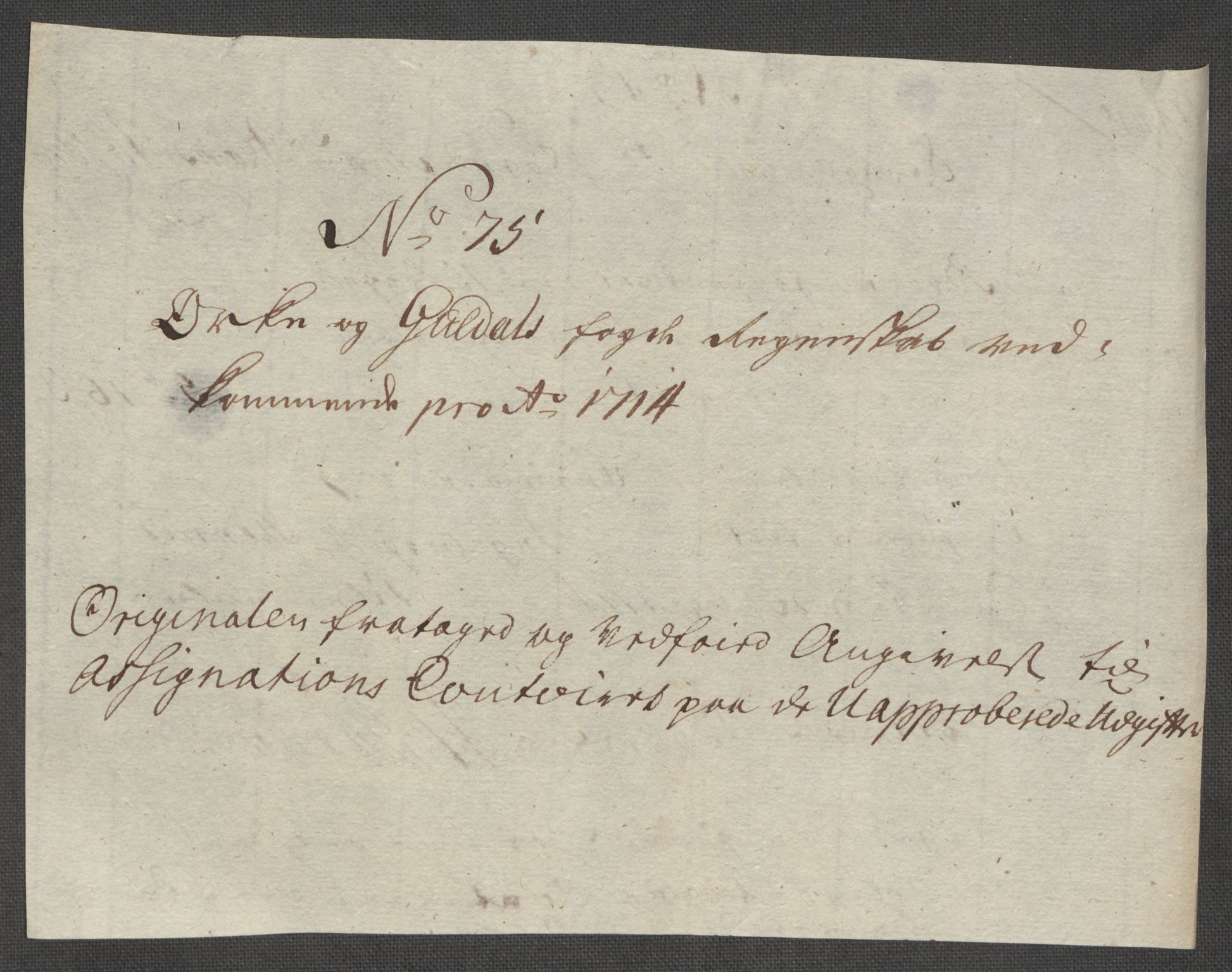 Rentekammeret inntil 1814, Reviderte regnskaper, Fogderegnskap, RA/EA-4092/R60/L3965: Fogderegnskap Orkdal og Gauldal, 1714, p. 470