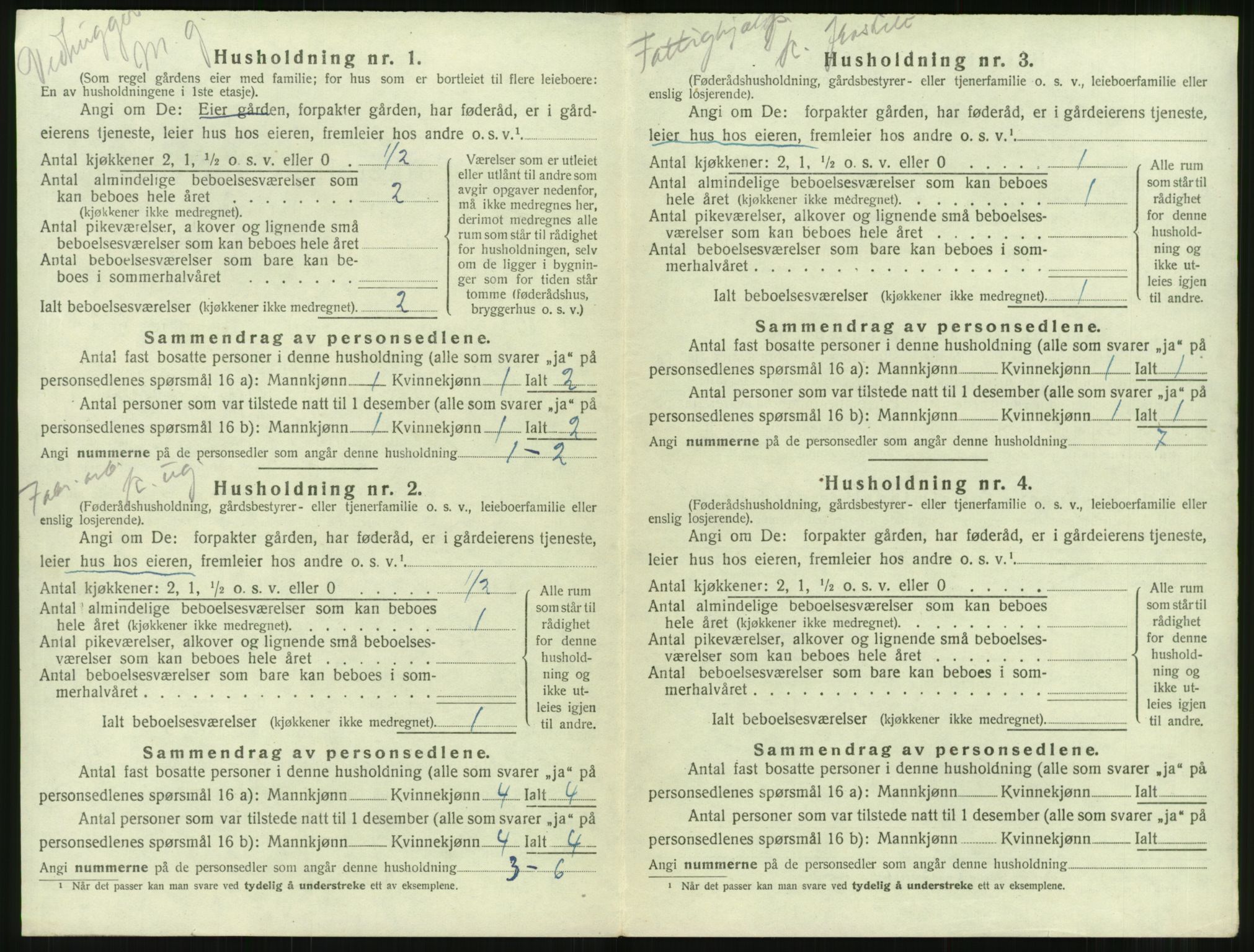 SAT, 1920 census for Borgund, 1920, p. 1955