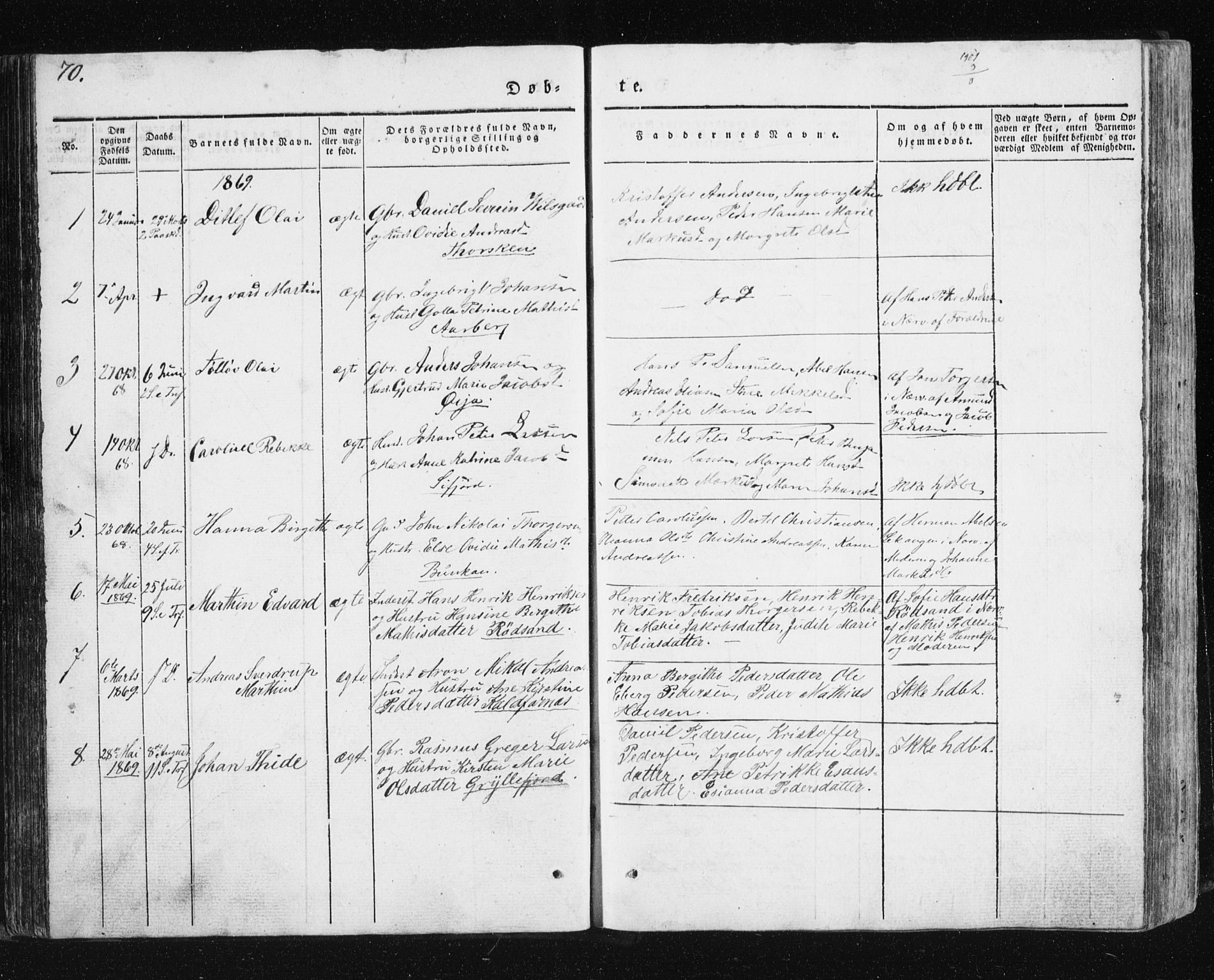 Berg sokneprestkontor, SATØ/S-1318/G/Ga/Gab/L0011klokker: Parish register (copy) no. 11, 1833-1878, p. 70