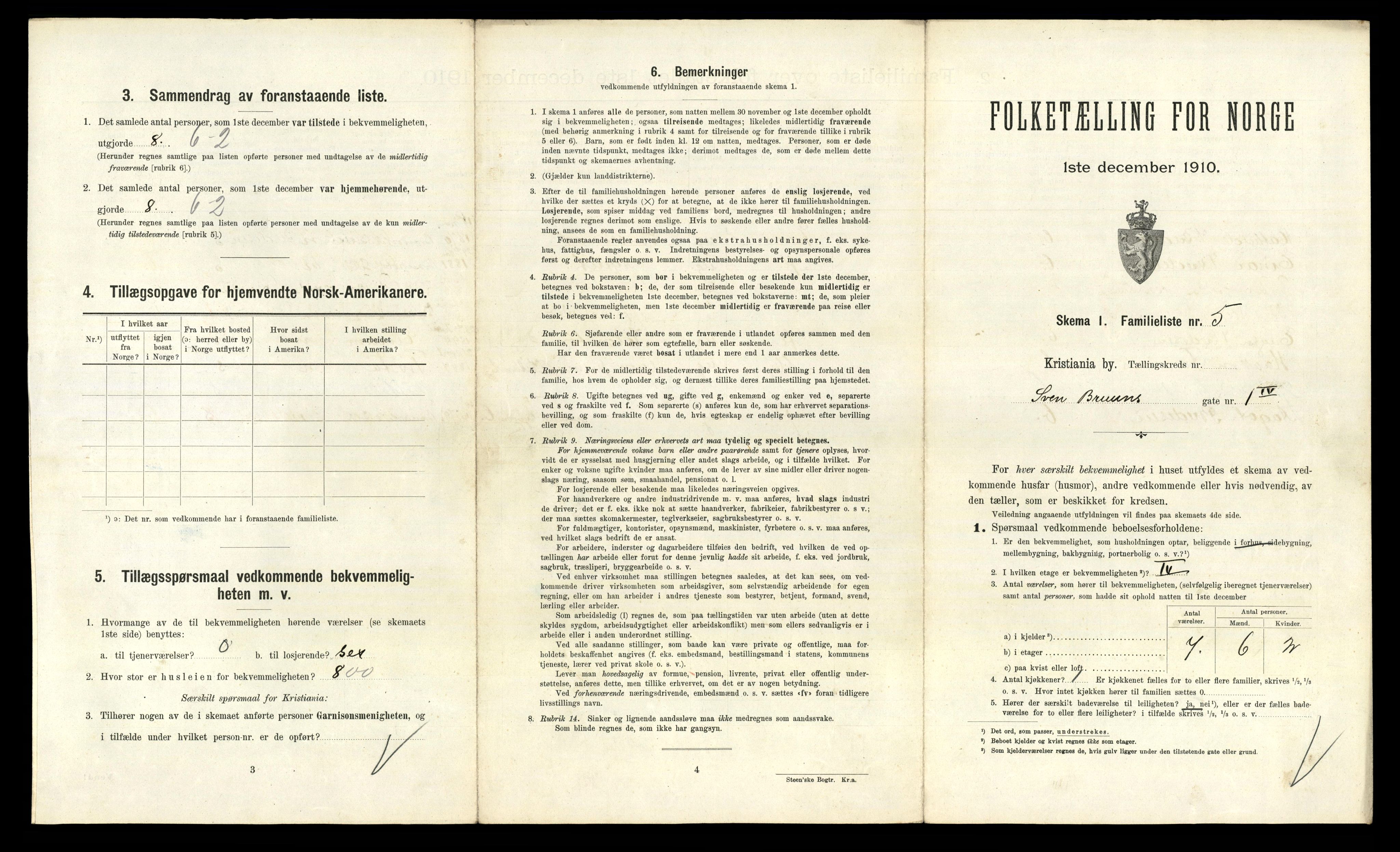 RA, 1910 census for Kristiania, 1910, p. 100509