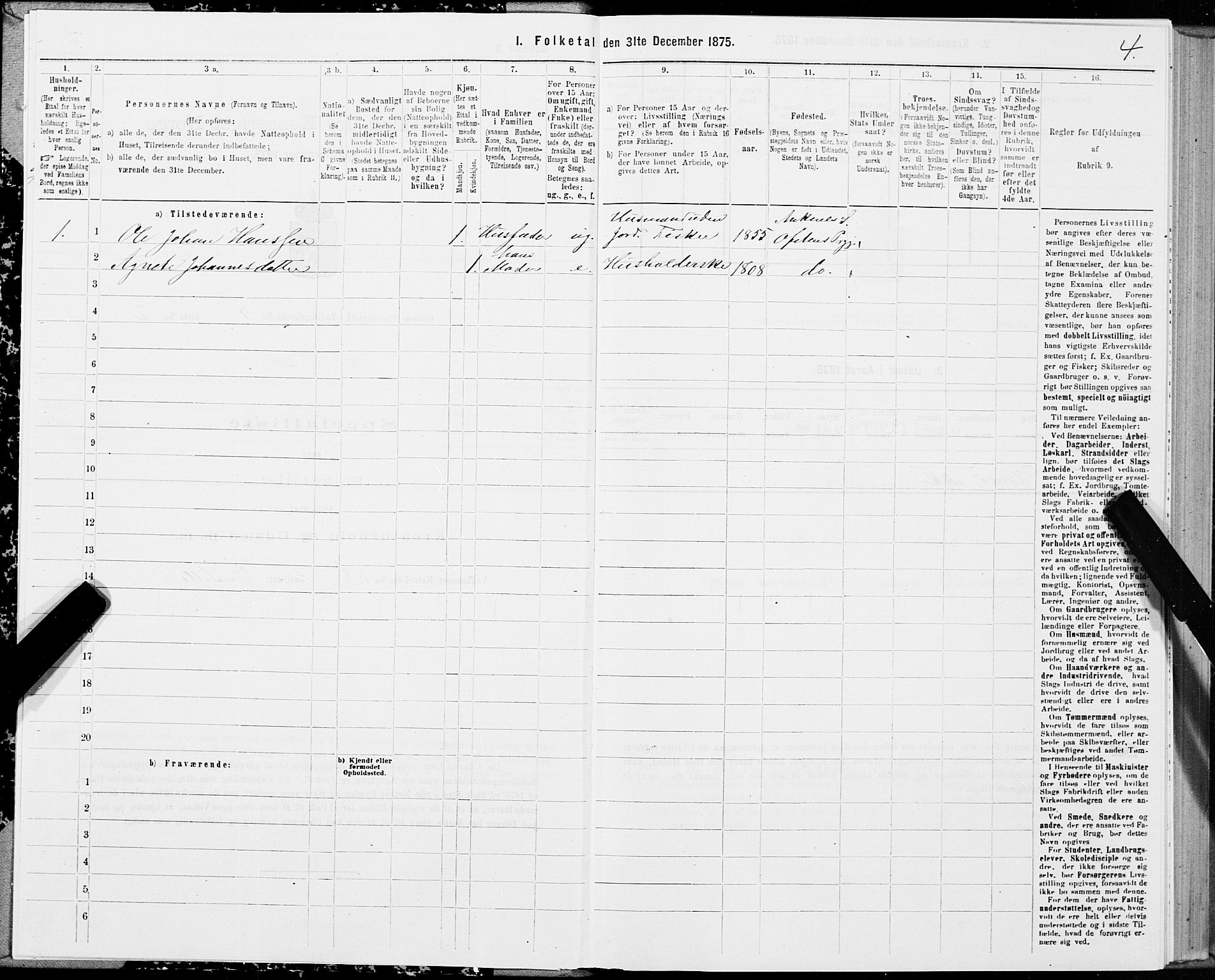 SAT, 1875 census for 1853P Ofoten, 1875, p. 3004