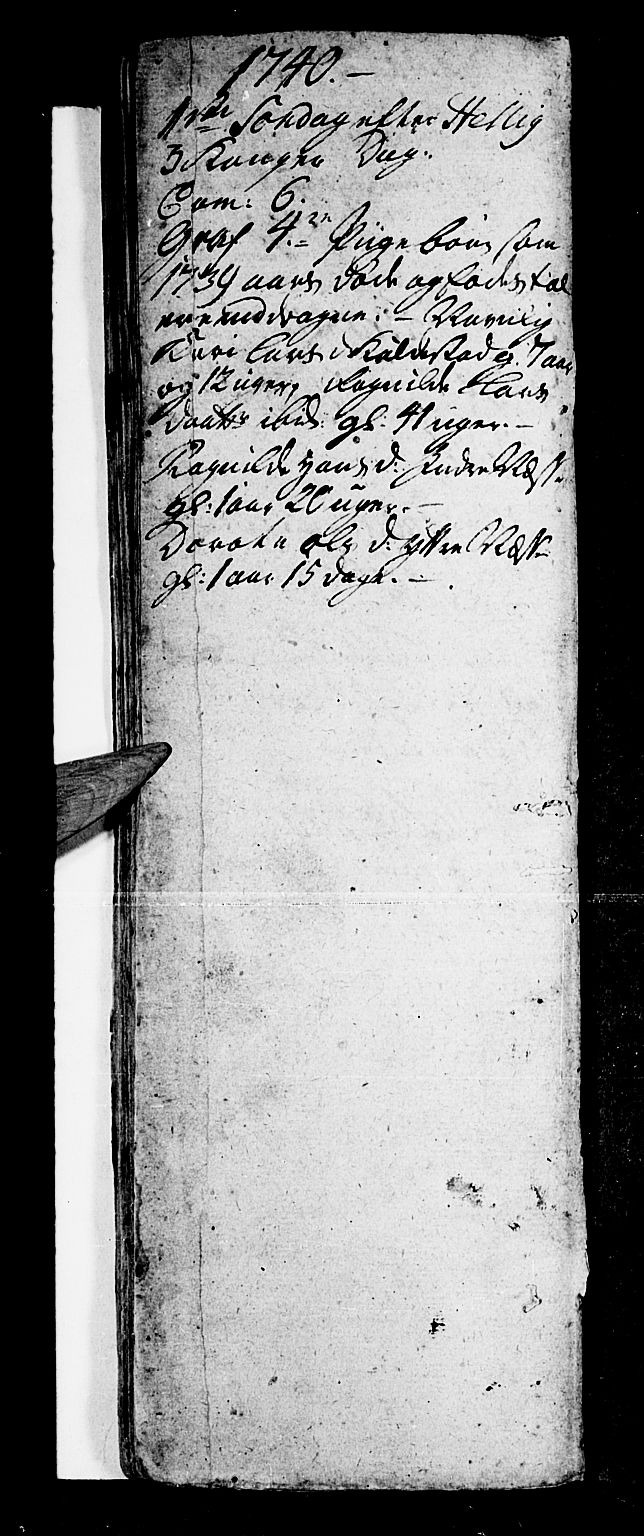 Vik sokneprestembete, SAB/A-81501: Parish register (official) no. A 1 /4, 1727-1740