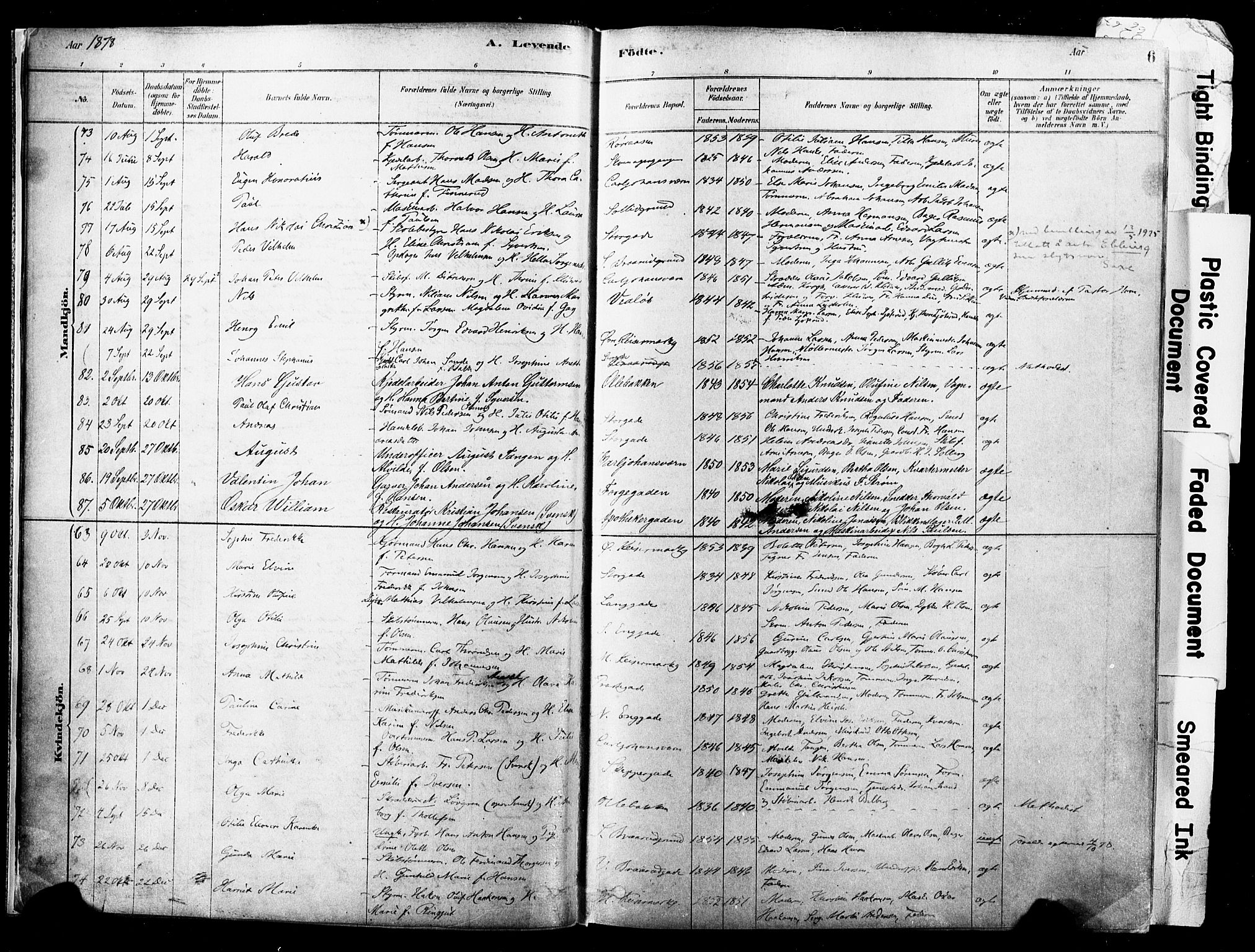 Horten kirkebøker, AV/SAKO-A-348/F/Fa/L0003: Parish register (official) no. 3, 1878-1887, p. 6