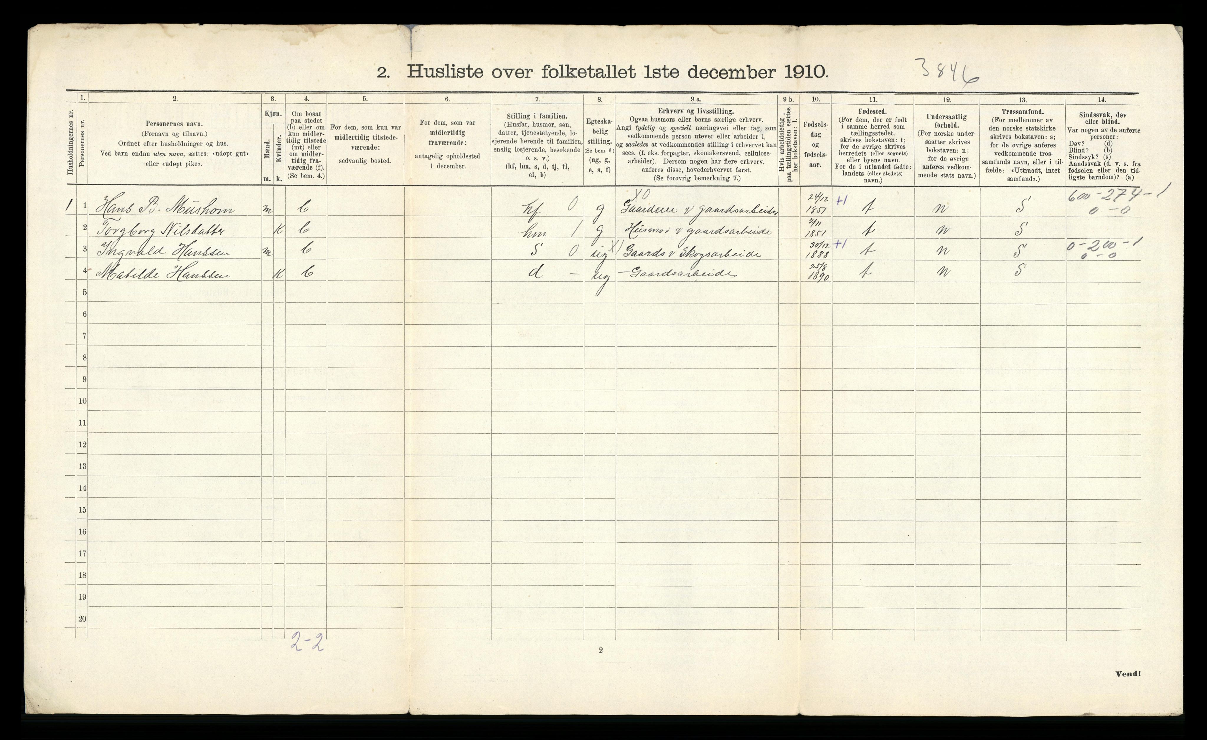 RA, 1910 census for Øvrebø, 1910, p. 26