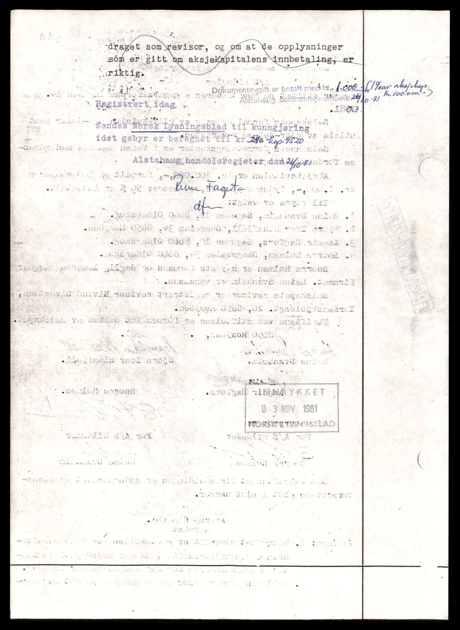 Alstahaug sorenskriveri, SAT/A-1009/2/J/Jd/Jdd/L0002: Aksjeselskap, A-G, 1890-1990, p. 4