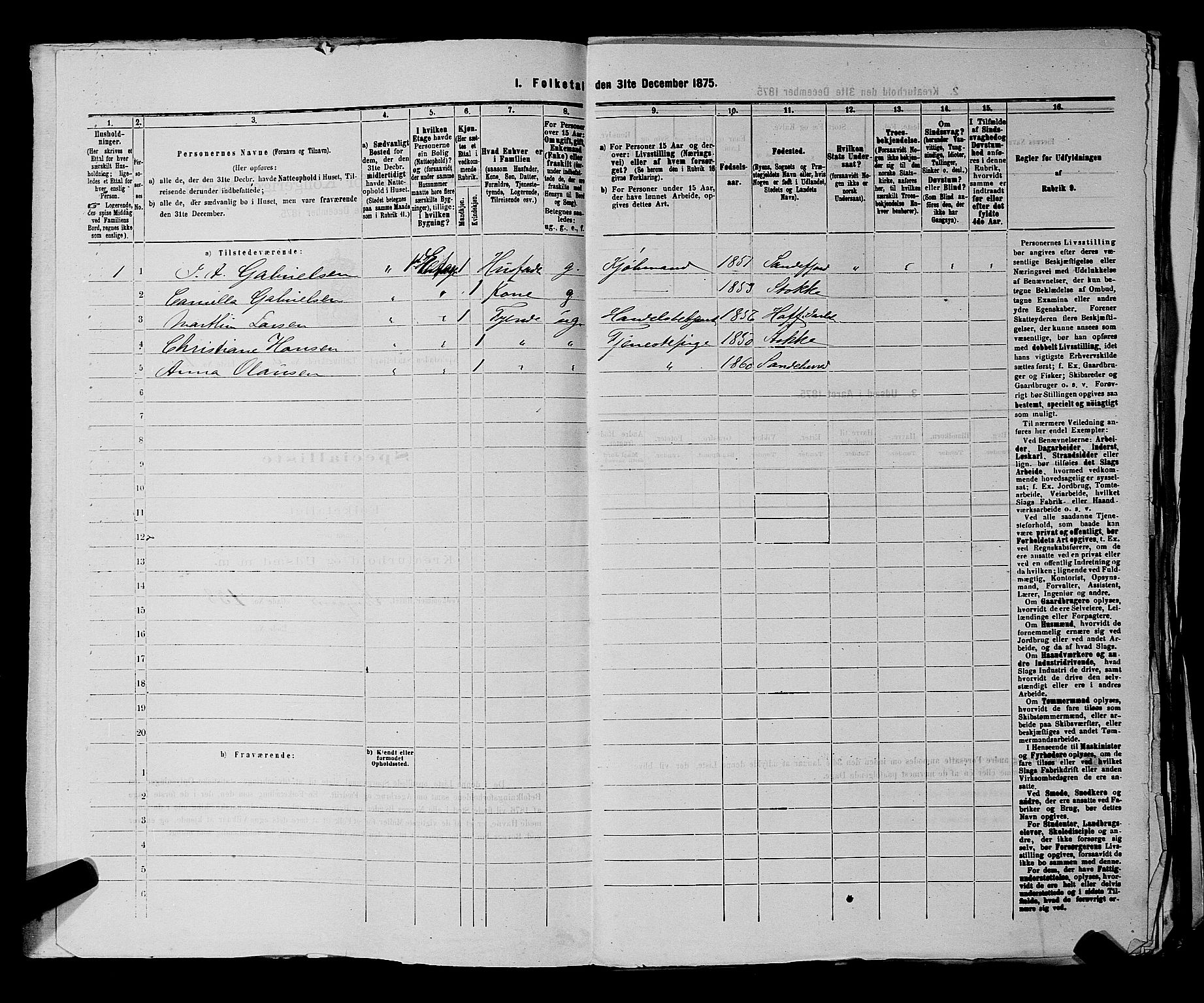 SAKO, 1875 census for 0706B Sandeherred/Sandefjord, 1875, p. 351