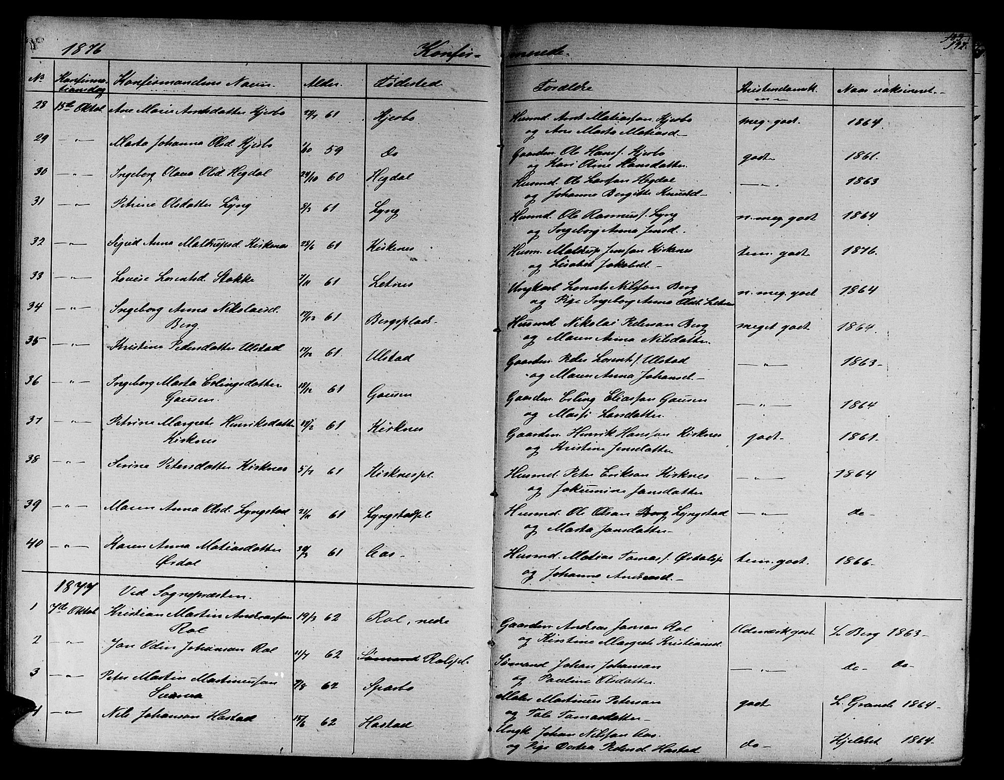 Ministerialprotokoller, klokkerbøker og fødselsregistre - Nord-Trøndelag, AV/SAT-A-1458/730/L0300: Parish register (copy) no. 730C03, 1872-1879, p. 147