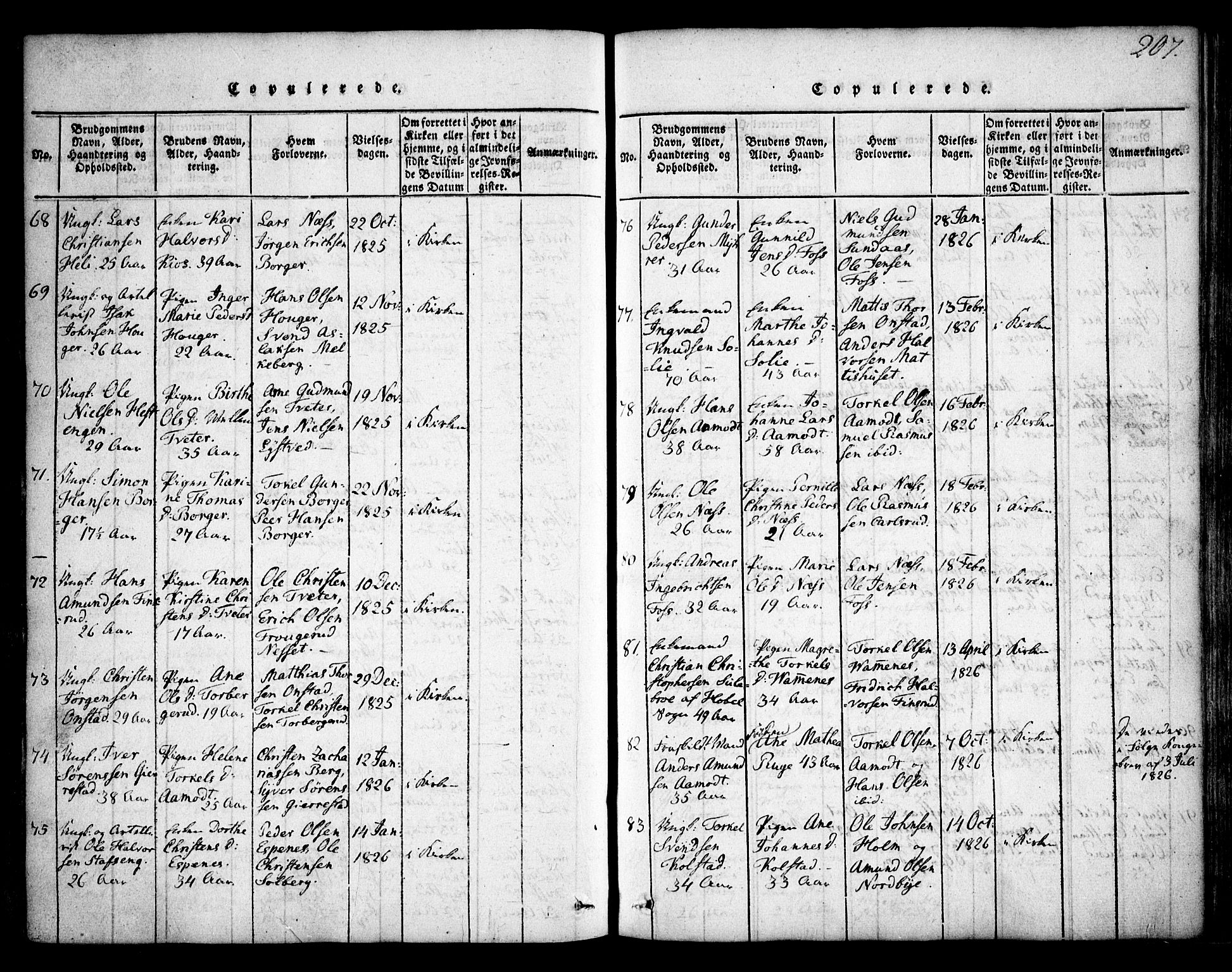 Skiptvet prestekontor Kirkebøker, SAO/A-20009/F/Fa/L0005: Parish register (official) no. 5, 1814-1838, p. 207