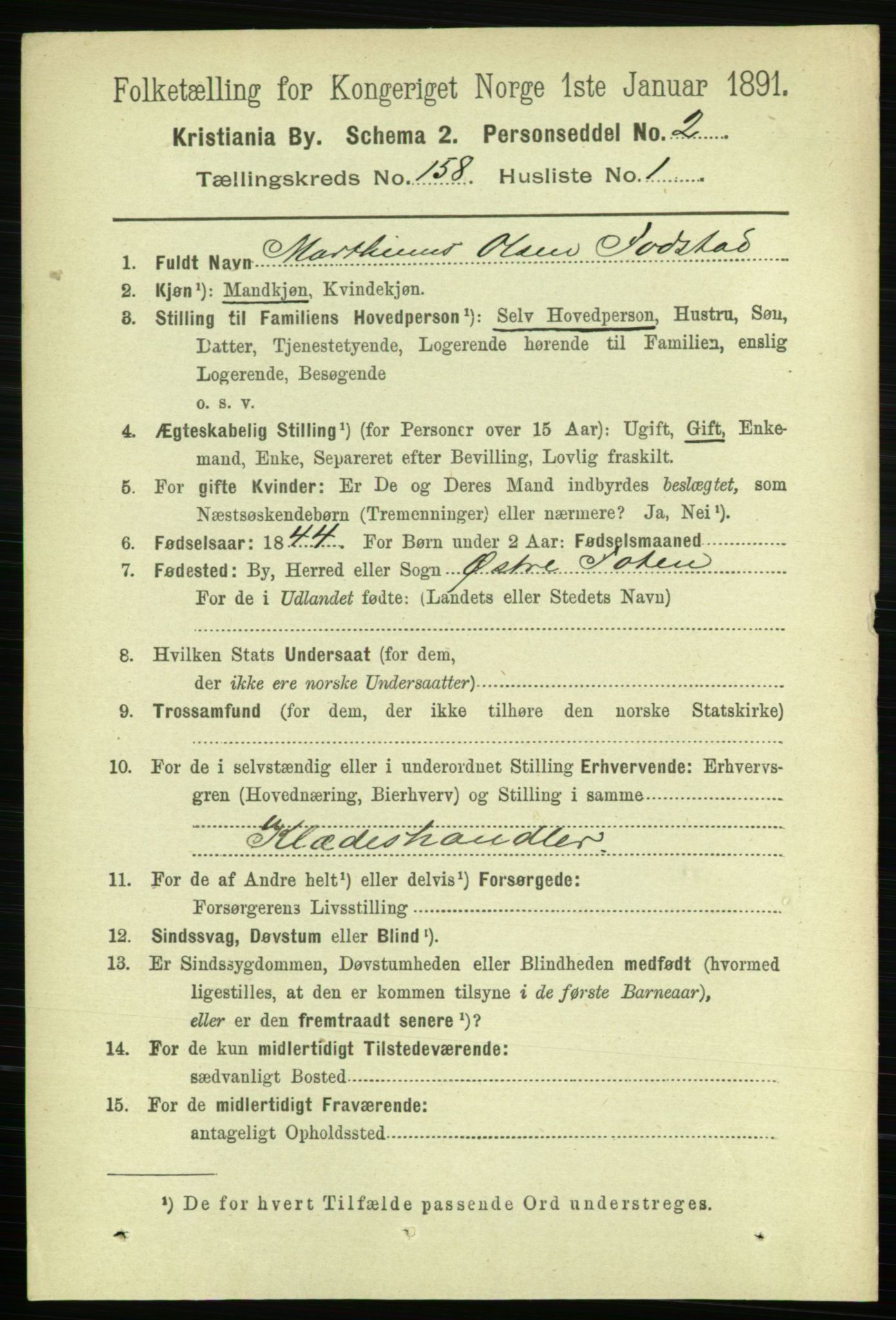 RA, 1891 census for 0301 Kristiania, 1891, p. 89653