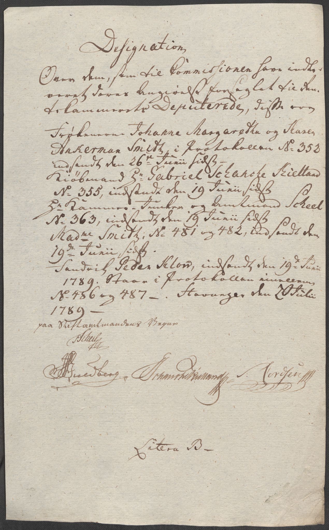 Rentekammeret inntil 1814, Reviderte regnskaper, Mindre regnskaper, RA/EA-4068/Rf/Rfe/L0045: Stavanger, Stjørdal og Verdal fogderi, 1789, p. 17