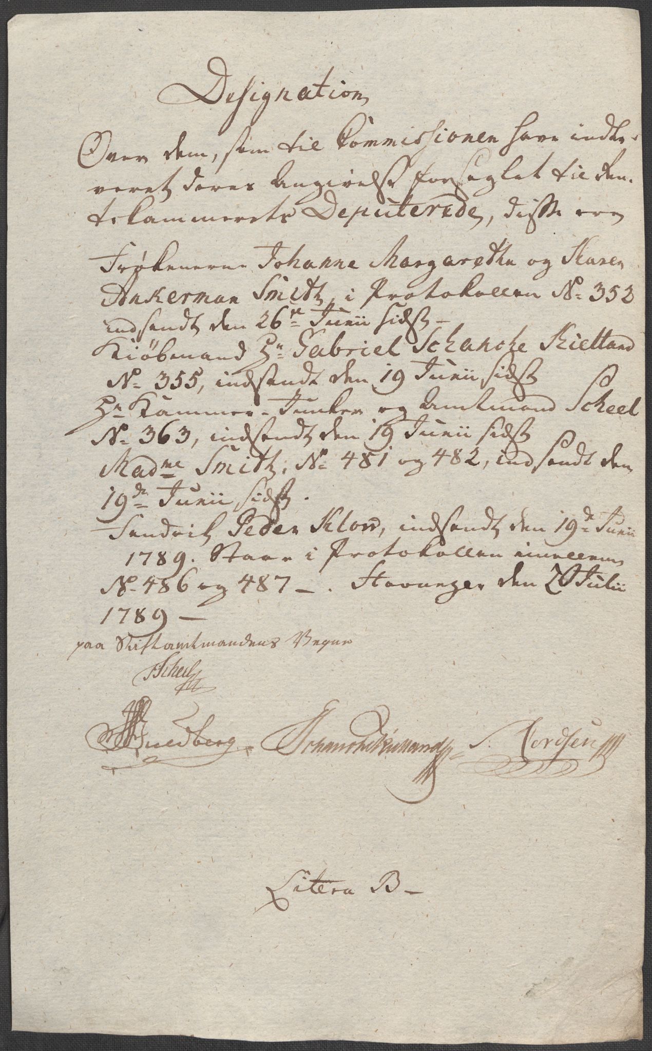 Rentekammeret inntil 1814, Reviderte regnskaper, Mindre regnskaper, AV/RA-EA-4068/Rf/Rfe/L0045: Stavanger, Stjørdal og Verdal fogderi, 1789, p. 17