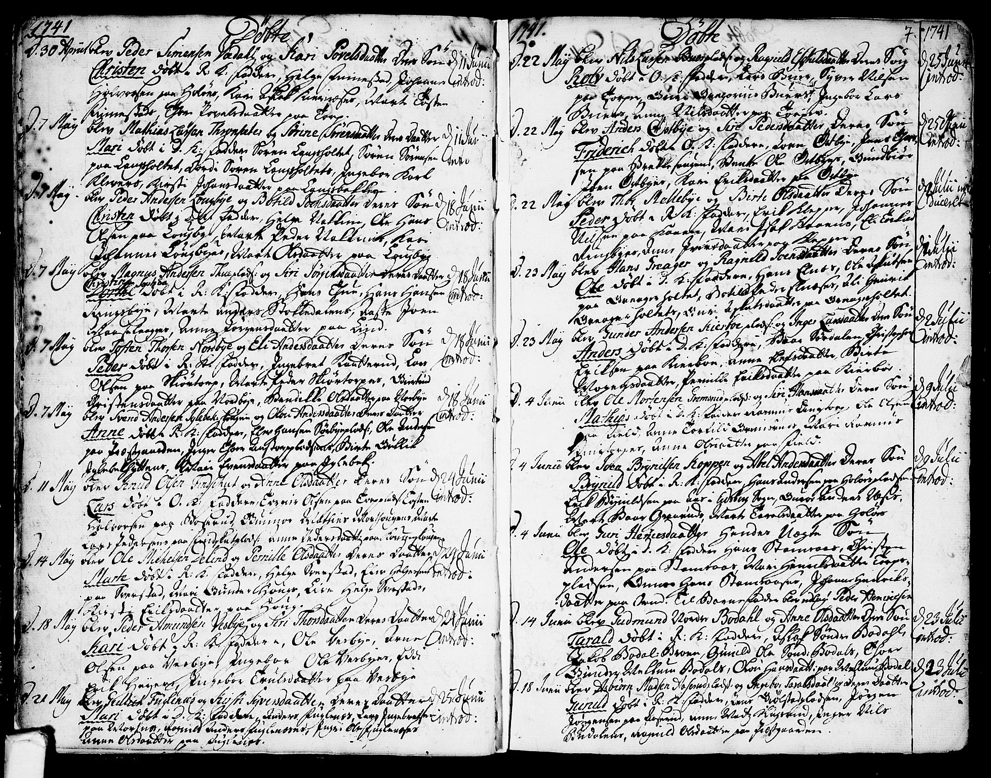 Rakkestad prestekontor Kirkebøker, AV/SAO-A-2008/F/Fa/L0002: Parish register (official) no. I 2, 1741-1751, p. 7