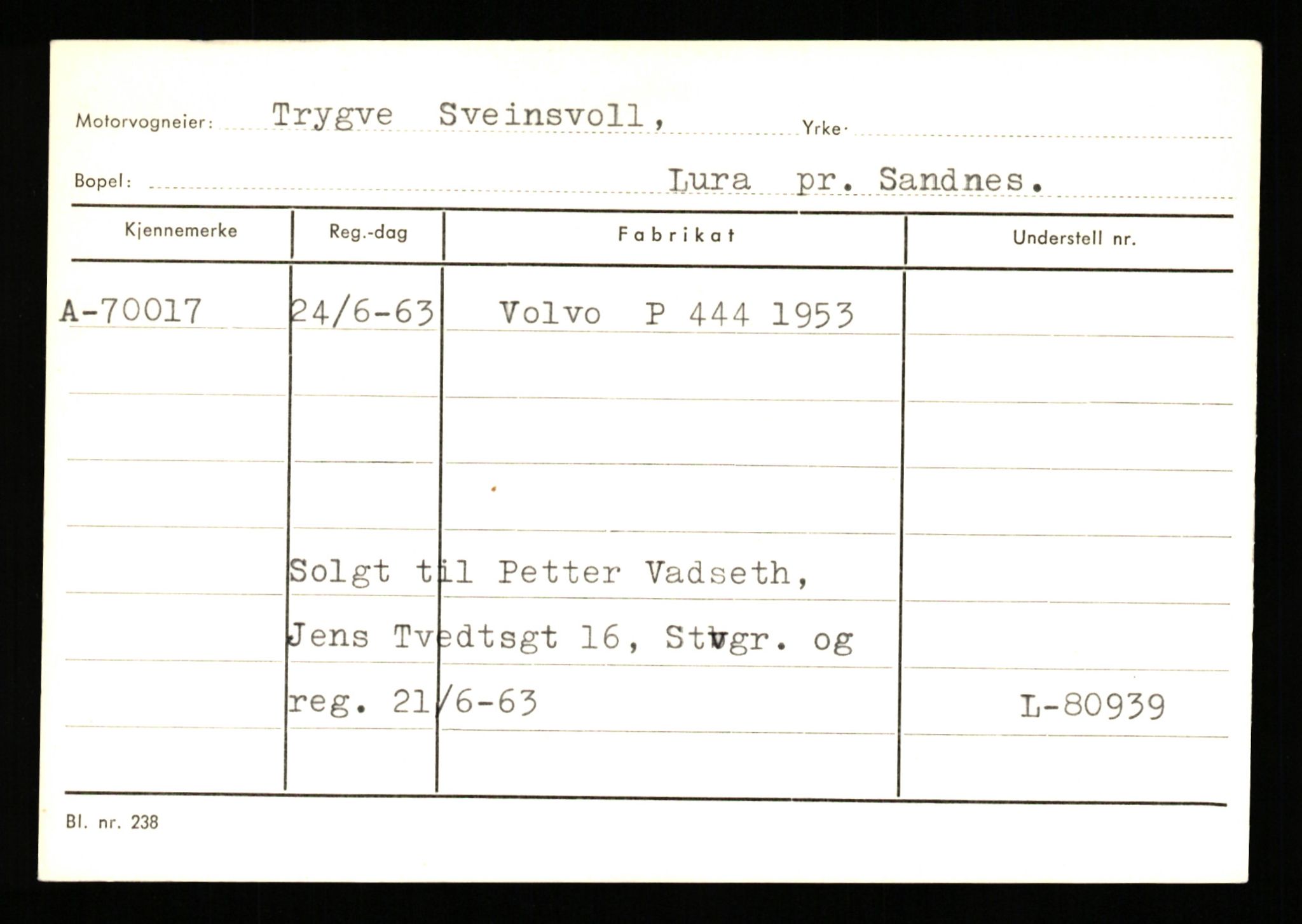 Stavanger trafikkstasjon, AV/SAST-A-101942/0/G/L0008: Registreringsnummer: 67519 - 84533, 1930-1971, p. 287