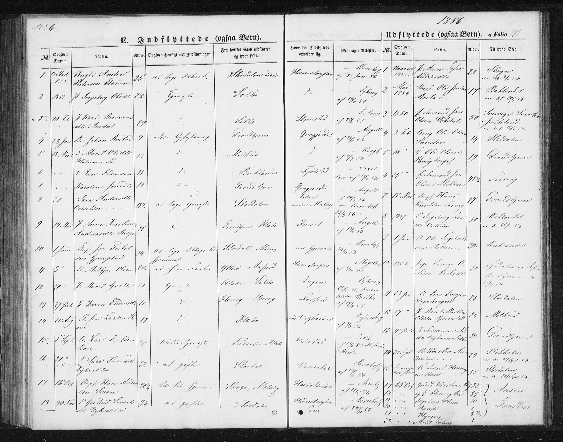 Ministerialprotokoller, klokkerbøker og fødselsregistre - Sør-Trøndelag, AV/SAT-A-1456/616/L0407: Parish register (official) no. 616A04, 1848-1856, p. 151