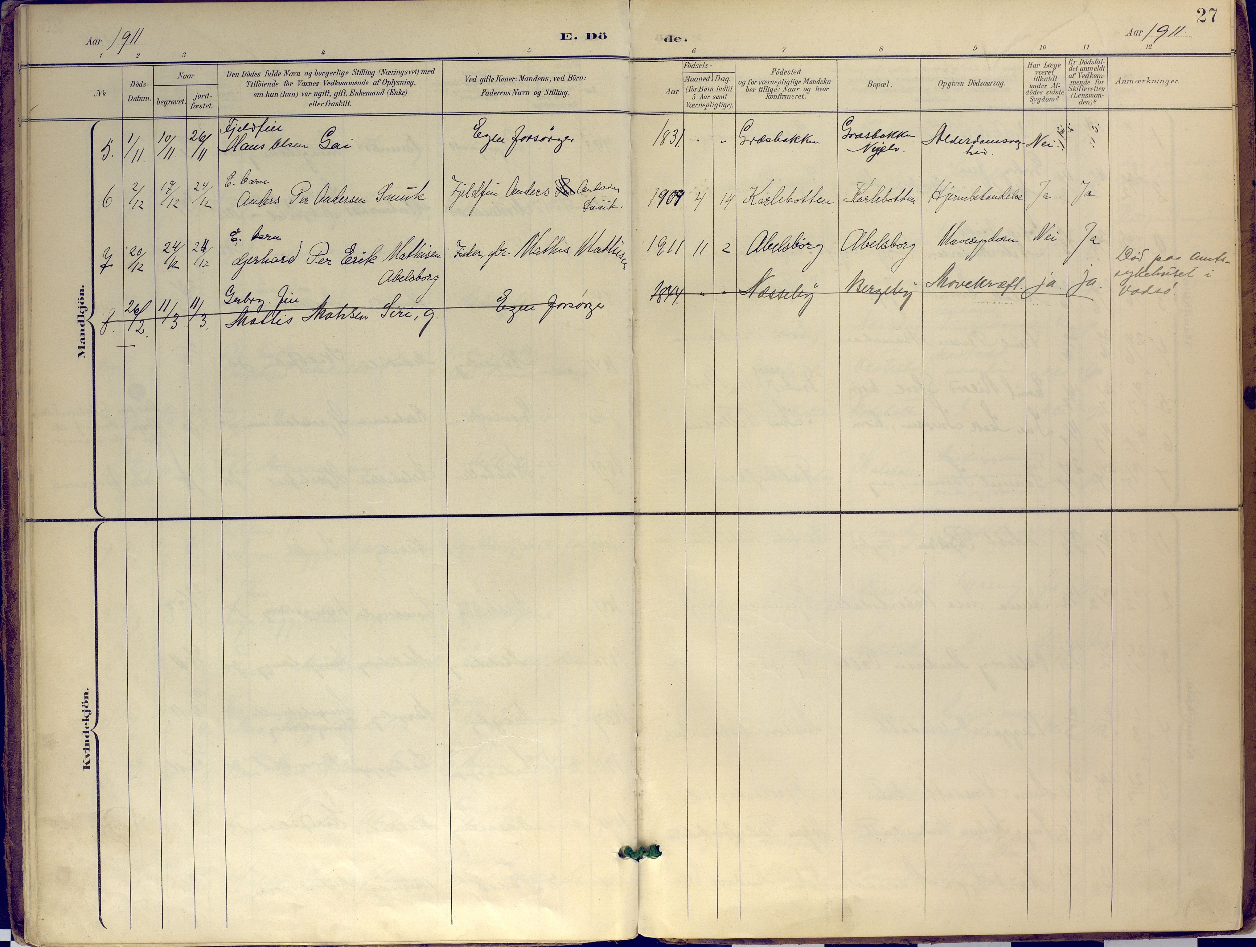 Nesseby sokneprestkontor, SATØ/S-1330/H/Ha/L0007kirke: Parish register (official) no. 7, 1898-1921, p. 27