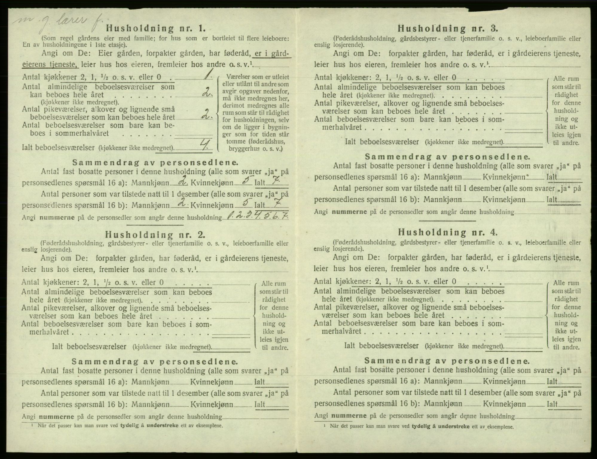 SAB, 1920 census for Fana, 1920, p. 2693