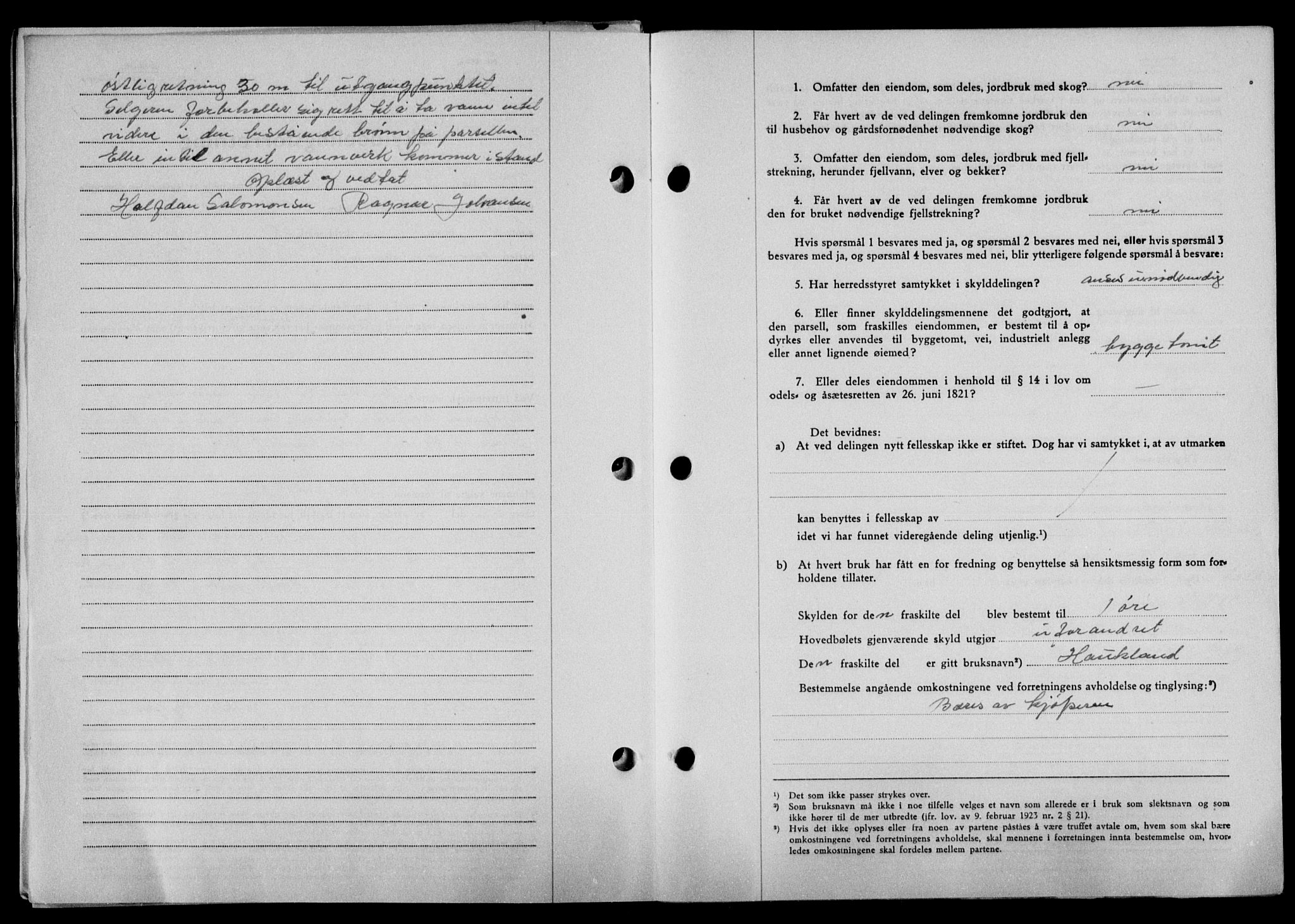 Lofoten sorenskriveri, SAT/A-0017/1/2/2C/L0014a: Mortgage book no. 14a, 1946-1946, Diary no: : 1561/1946