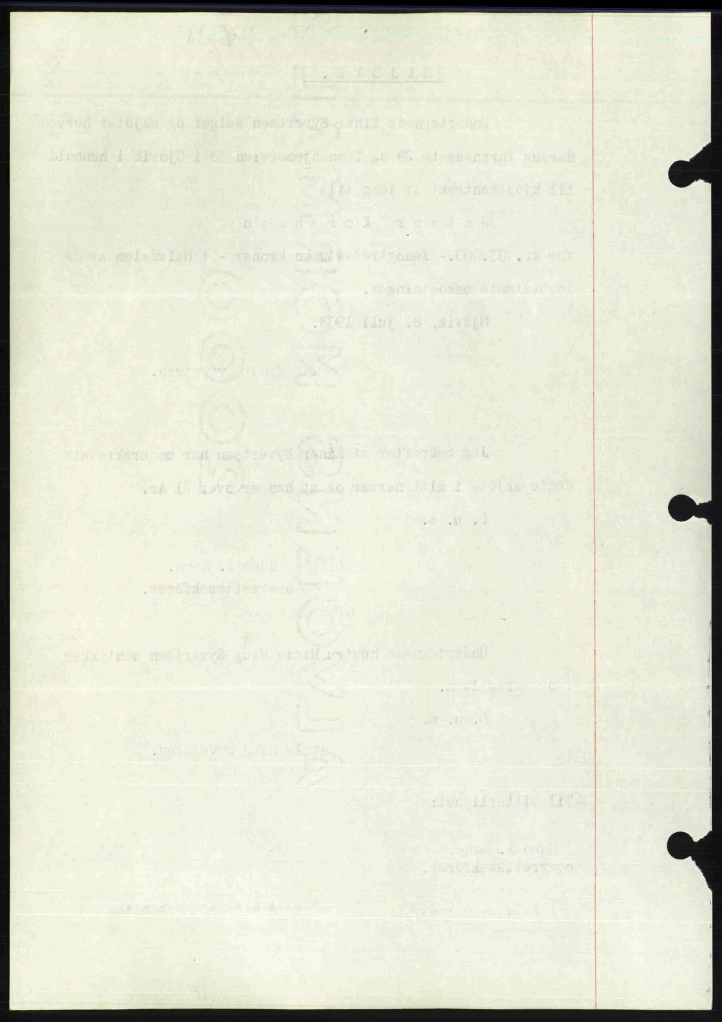 Toten tingrett, SAH/TING-006/H/Hb/Hbc/L0004: Mortgage book no. Hbc-04, 1938-1938, Diary no: : 1376/1938