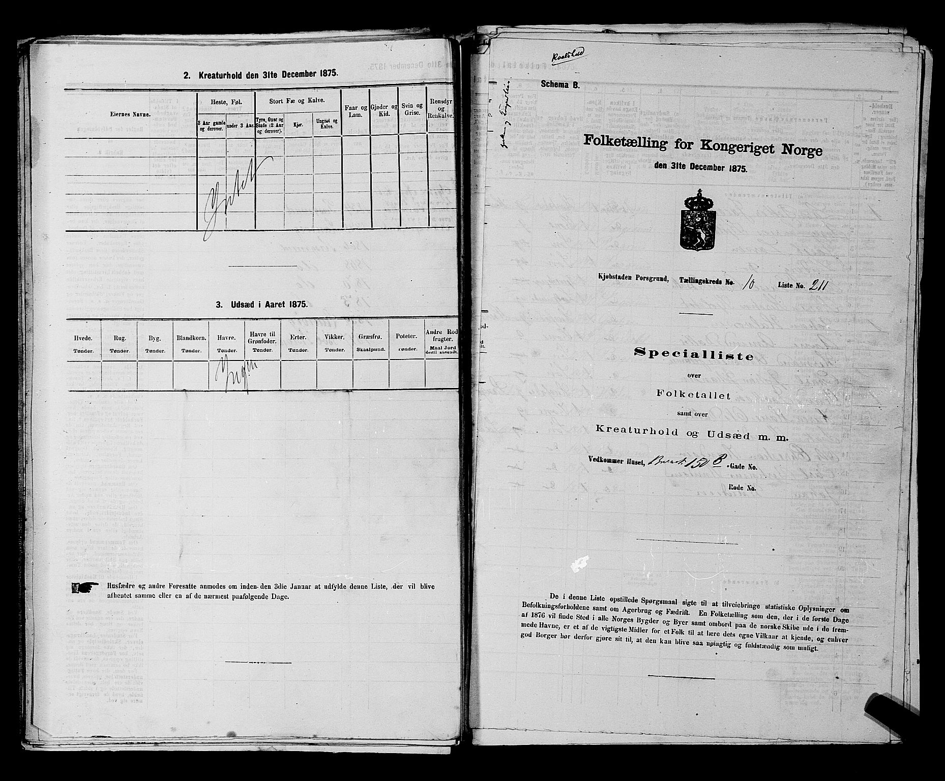 SAKO, 1875 census for 0805P Porsgrunn, 1875, p. 488