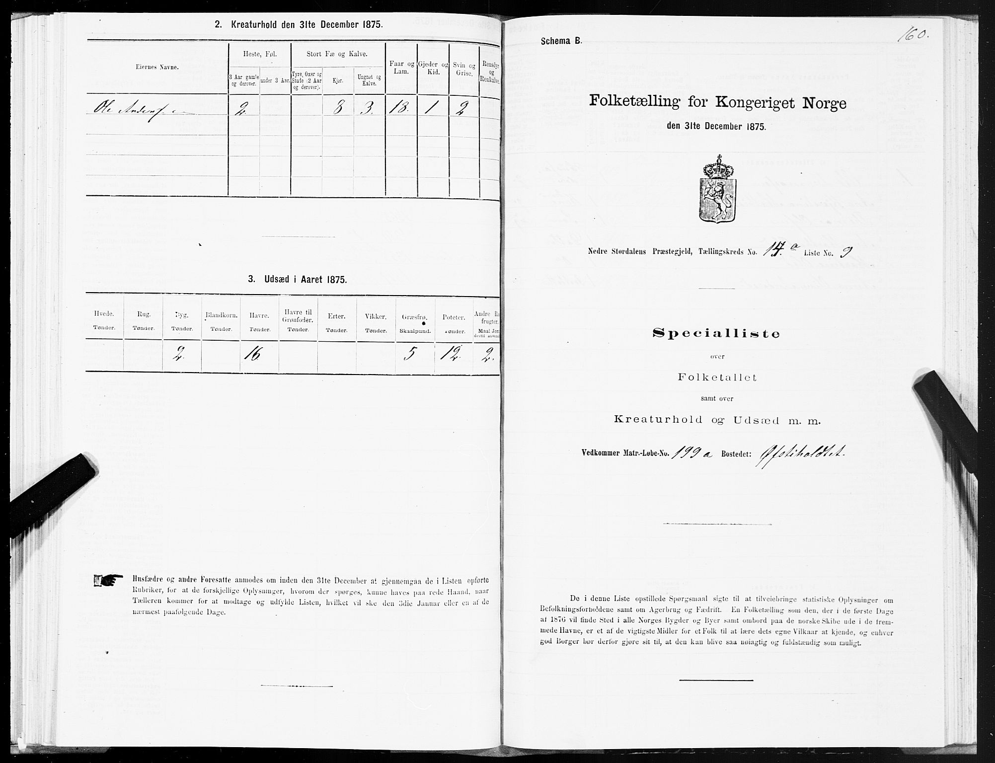 SAT, 1875 census for 1714P Nedre Stjørdal, 1875, p. 7160