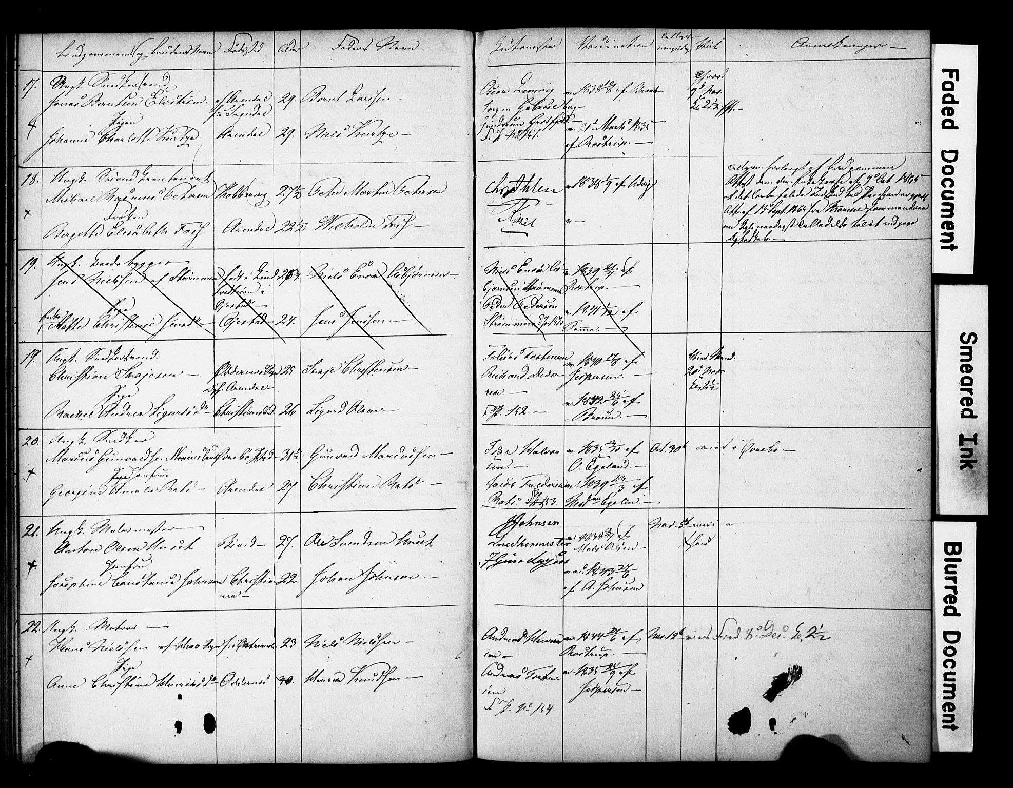 Arendal sokneprestkontor, Trefoldighet, AV/SAK-1111-0040/F/Fe/L0002: Banns register no. A VI 2, 1847-1871