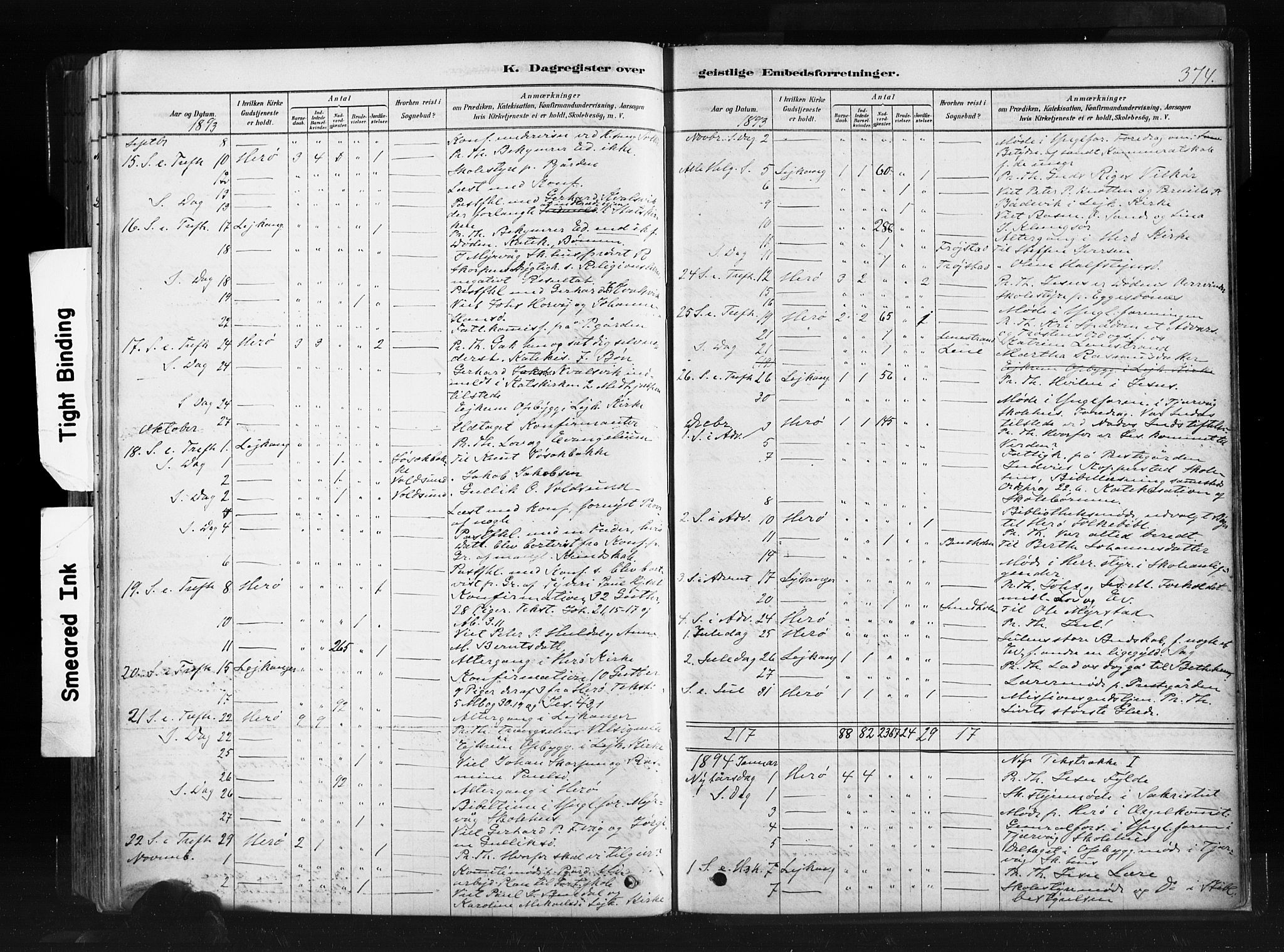 Ministerialprotokoller, klokkerbøker og fødselsregistre - Møre og Romsdal, SAT/A-1454/507/L0073: Parish register (official) no. 507A08, 1878-1904, p. 374