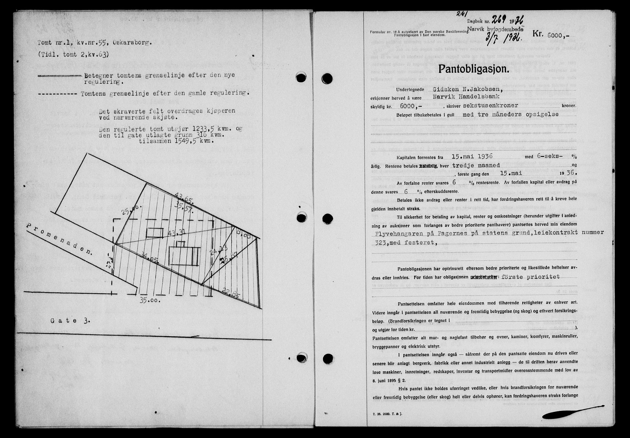 Narvik sorenskriveri, SAT/A-0002/1/2/2C/2Ca/L0011: Mortgage book no. 14, 1935-1937, Deed date: 03.07.1936