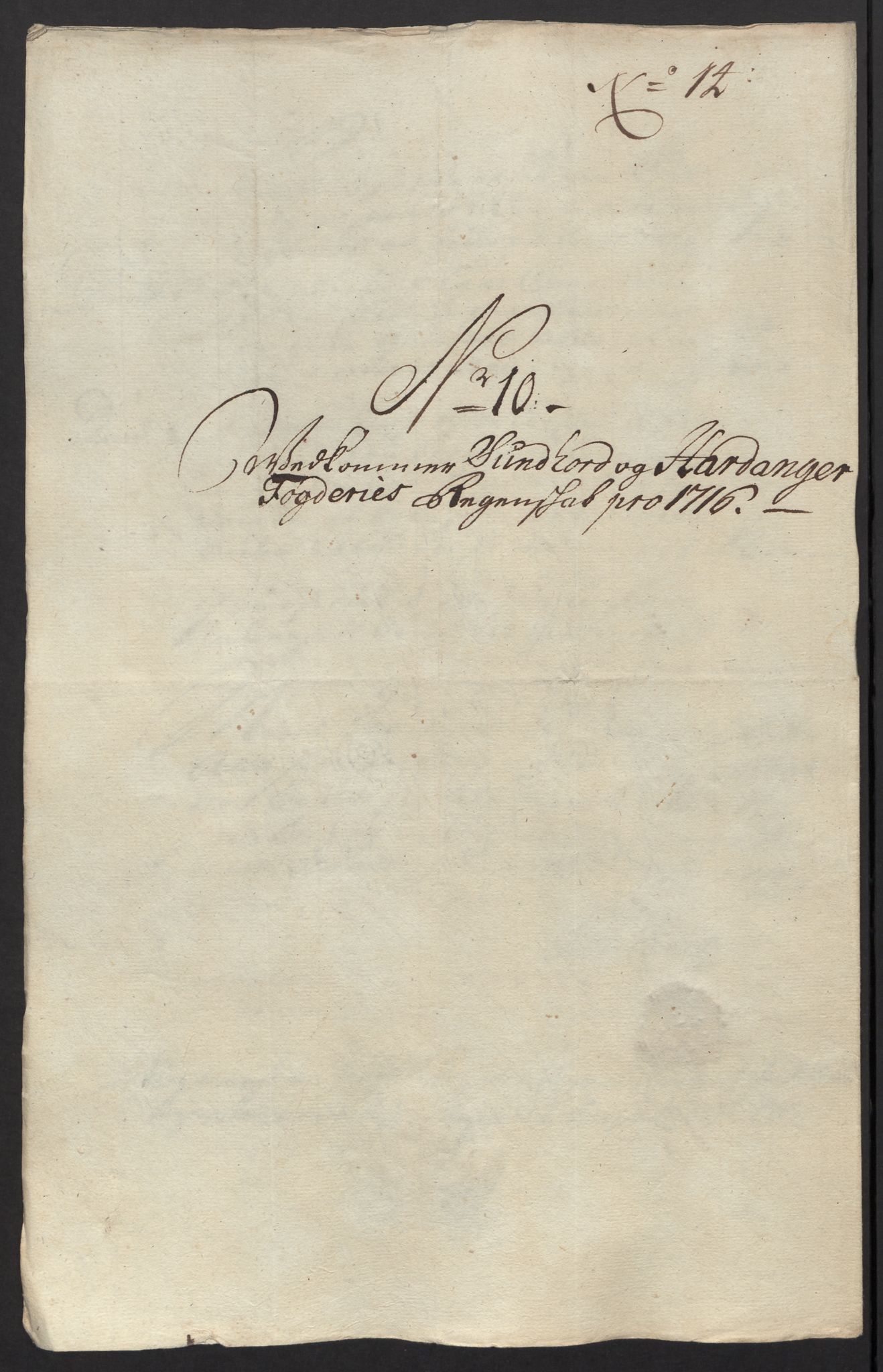 Rentekammeret inntil 1814, Reviderte regnskaper, Fogderegnskap, AV/RA-EA-4092/R48/L2992: Fogderegnskap Sunnhordland og Hardanger, 1716, p. 86