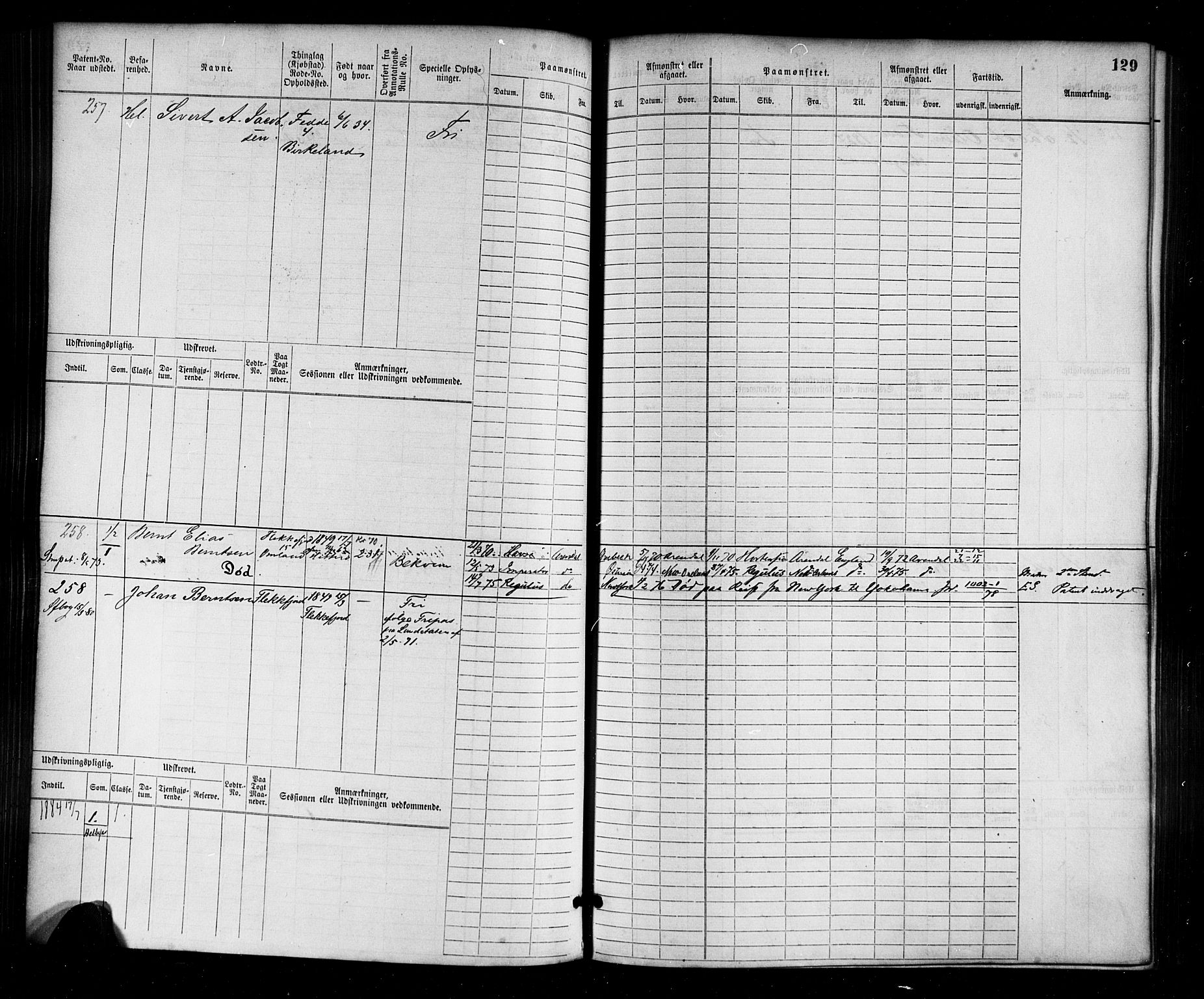 Flekkefjord mønstringskrets, AV/SAK-2031-0018/F/Fb/L0001: Hovedrulle nr 1-764, N-4, 1868-1900, p. 133