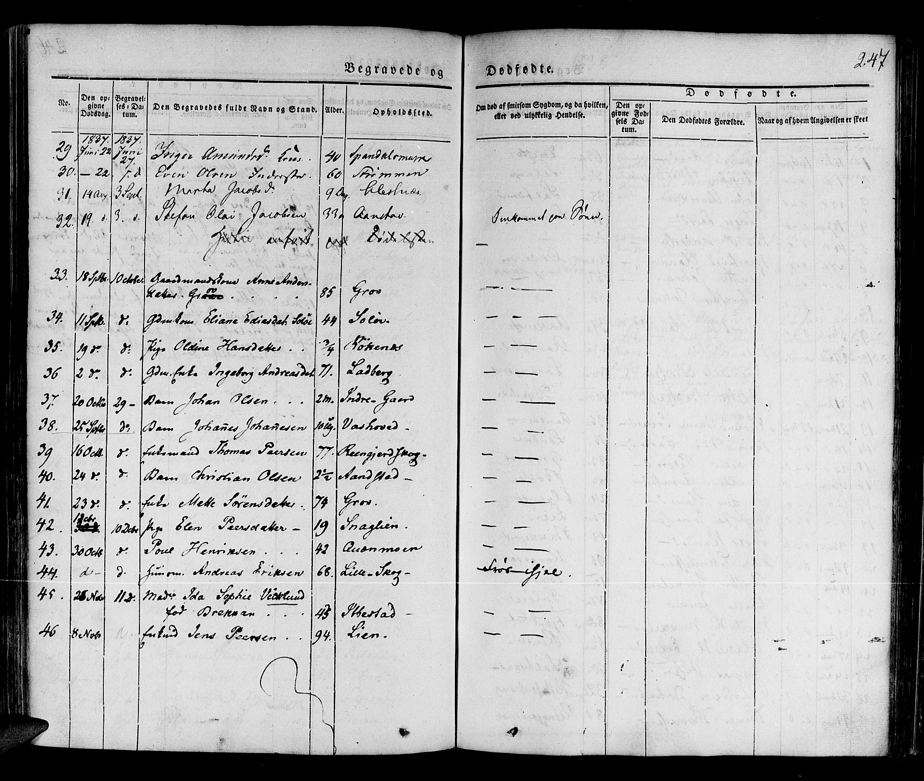 Ibestad sokneprestembete, SATØ/S-0077/H/Ha/Haa/L0006kirke: Parish register (official) no. 6, 1837-1850, p. 247