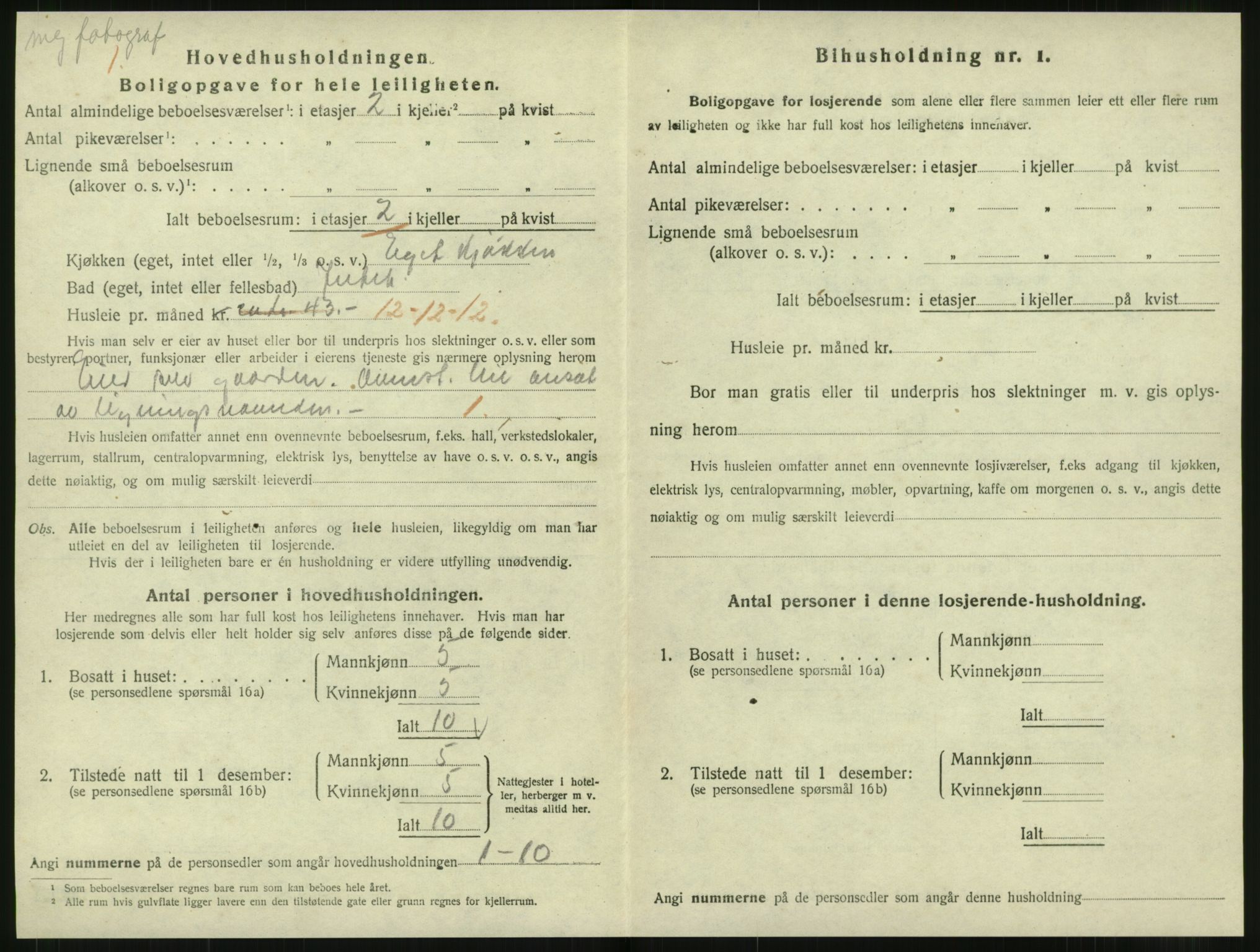 SAT, 1920 census for Levanger town, 1920, p. 1011