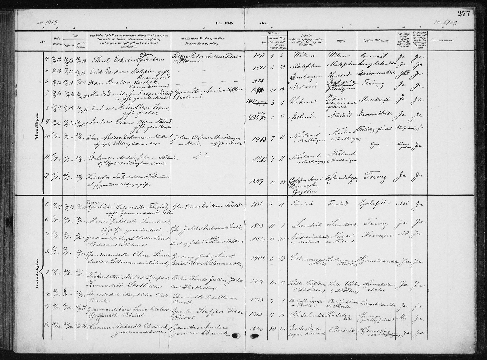 Ministerialprotokoller, klokkerbøker og fødselsregistre - Møre og Romsdal, AV/SAT-A-1454/567/L0784: Parish register (copy) no. 567C04, 1903-1938, p. 277