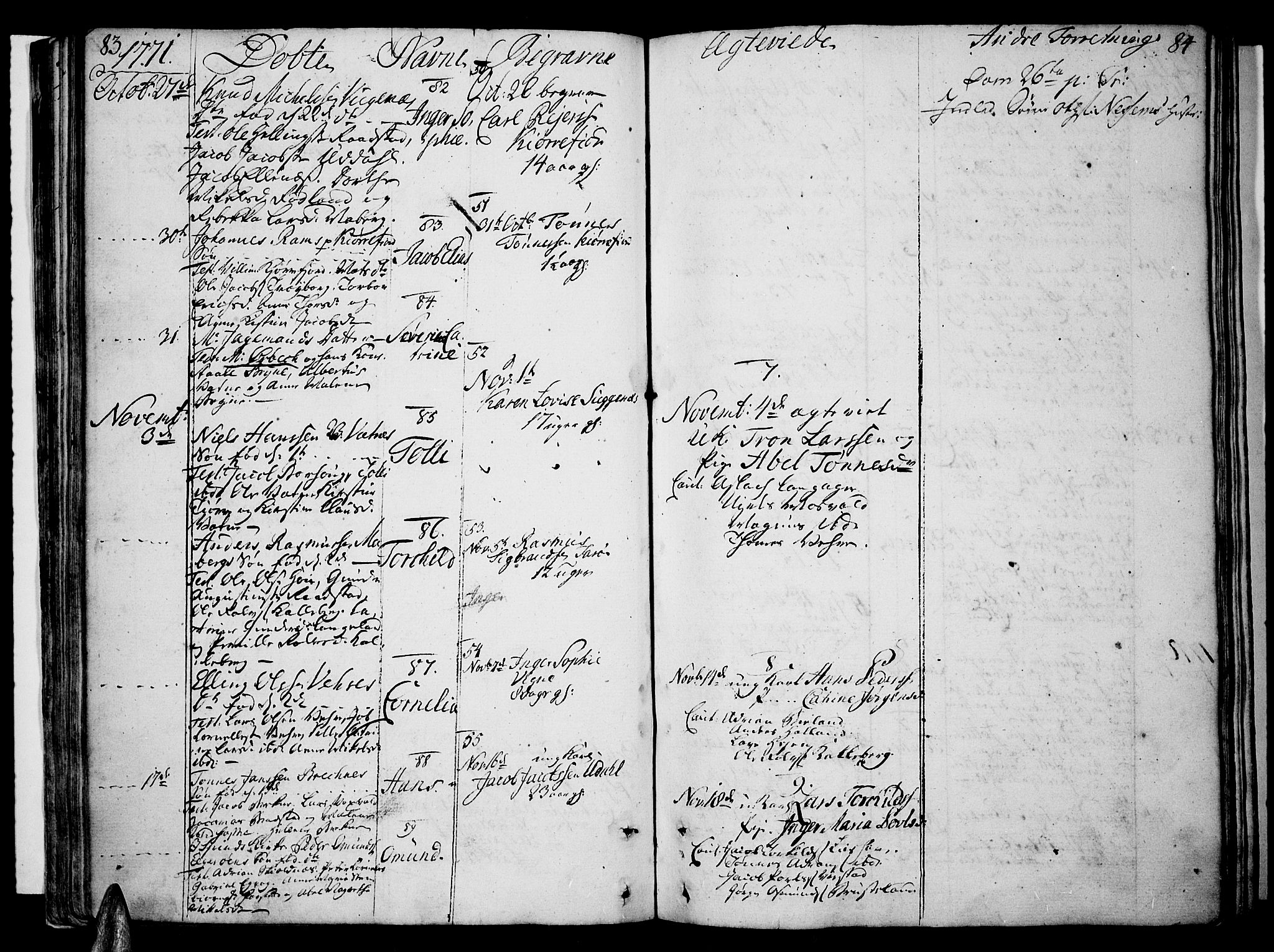 Lista sokneprestkontor, AV/SAK-1111-0027/F/Fa/L0004: Parish register (official) no. A 4, 1768-1794, p. 83-84