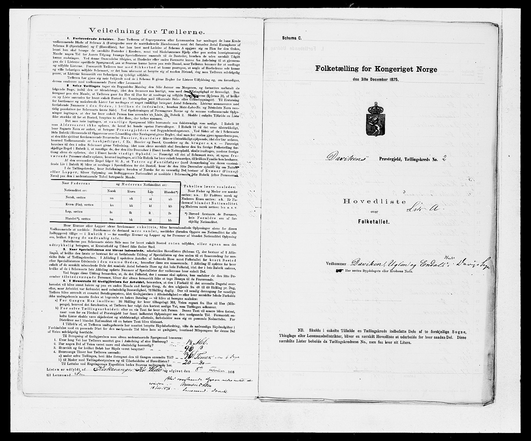 SAB, 1875 Census for 1442P Davik, 1875, p. 6