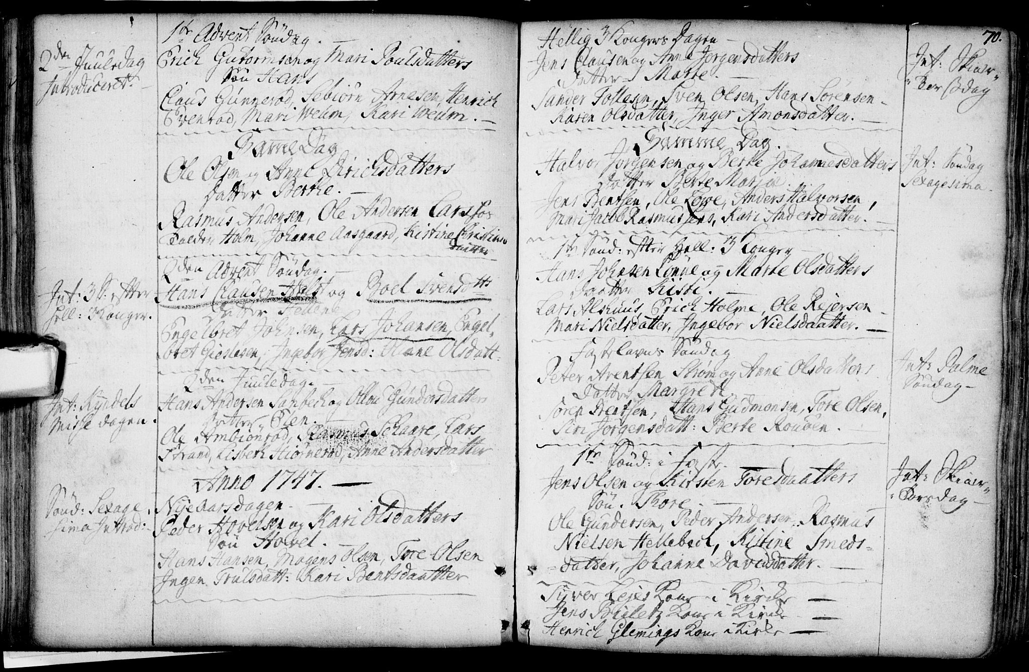 Glemmen prestekontor Kirkebøker, SAO/A-10908/F/Fa/L0001: Parish register (official) no. 1, 1733-1759, p. 70