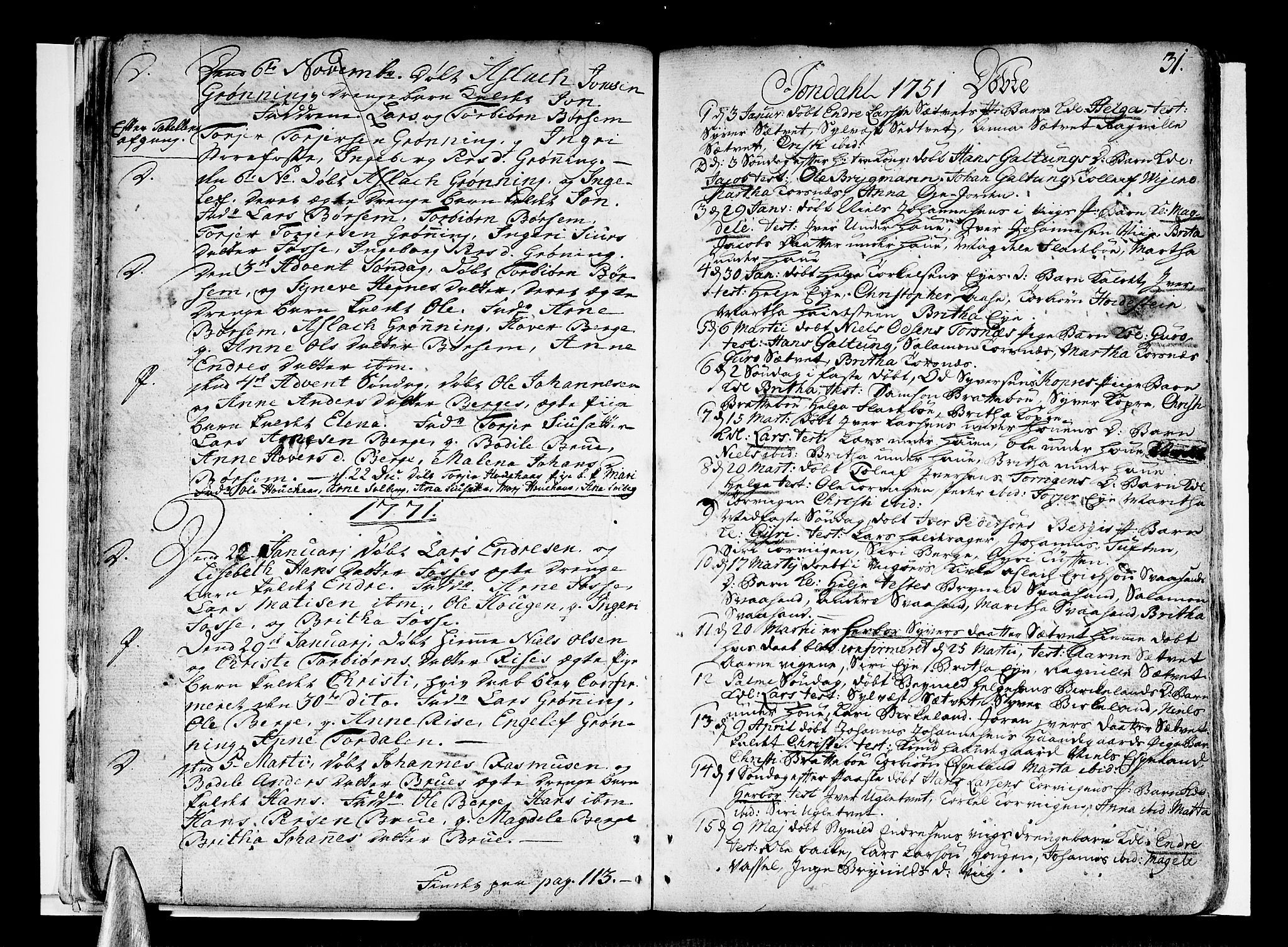Strandebarm sokneprestembete, SAB/A-78401/H/Haa: Parish register (official) no. A 3 /2, 1751-1787, p. 31