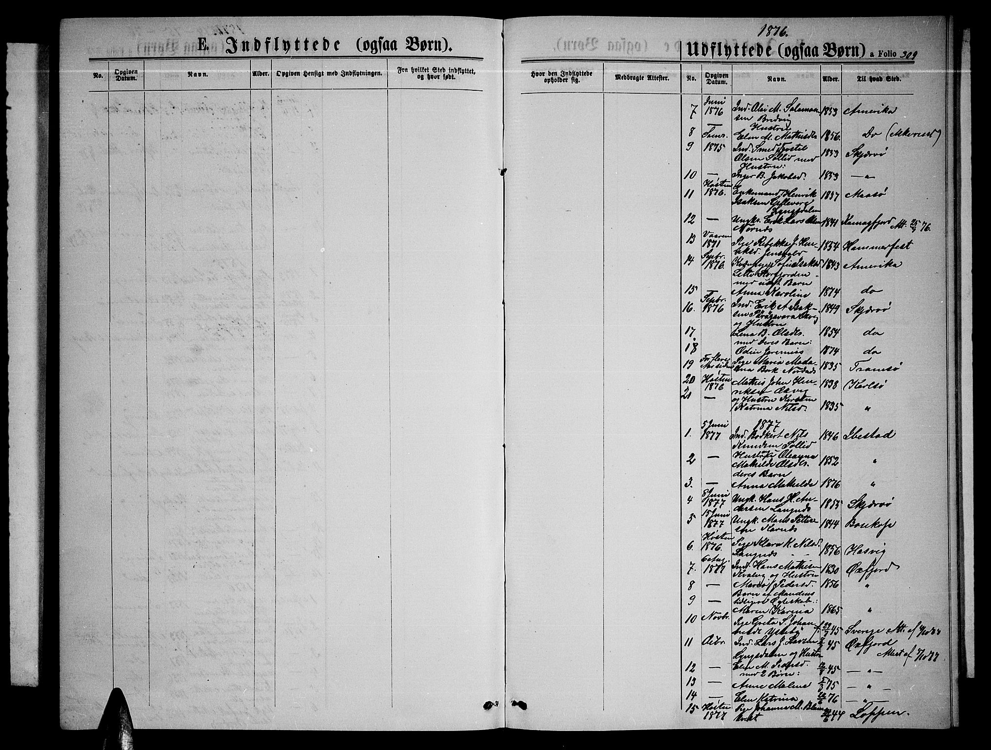 Lyngen sokneprestembete, SATØ/S-1289/H/He/Heb/L0004klokker: Parish register (copy) no. 4, 1868-1878, p. 309