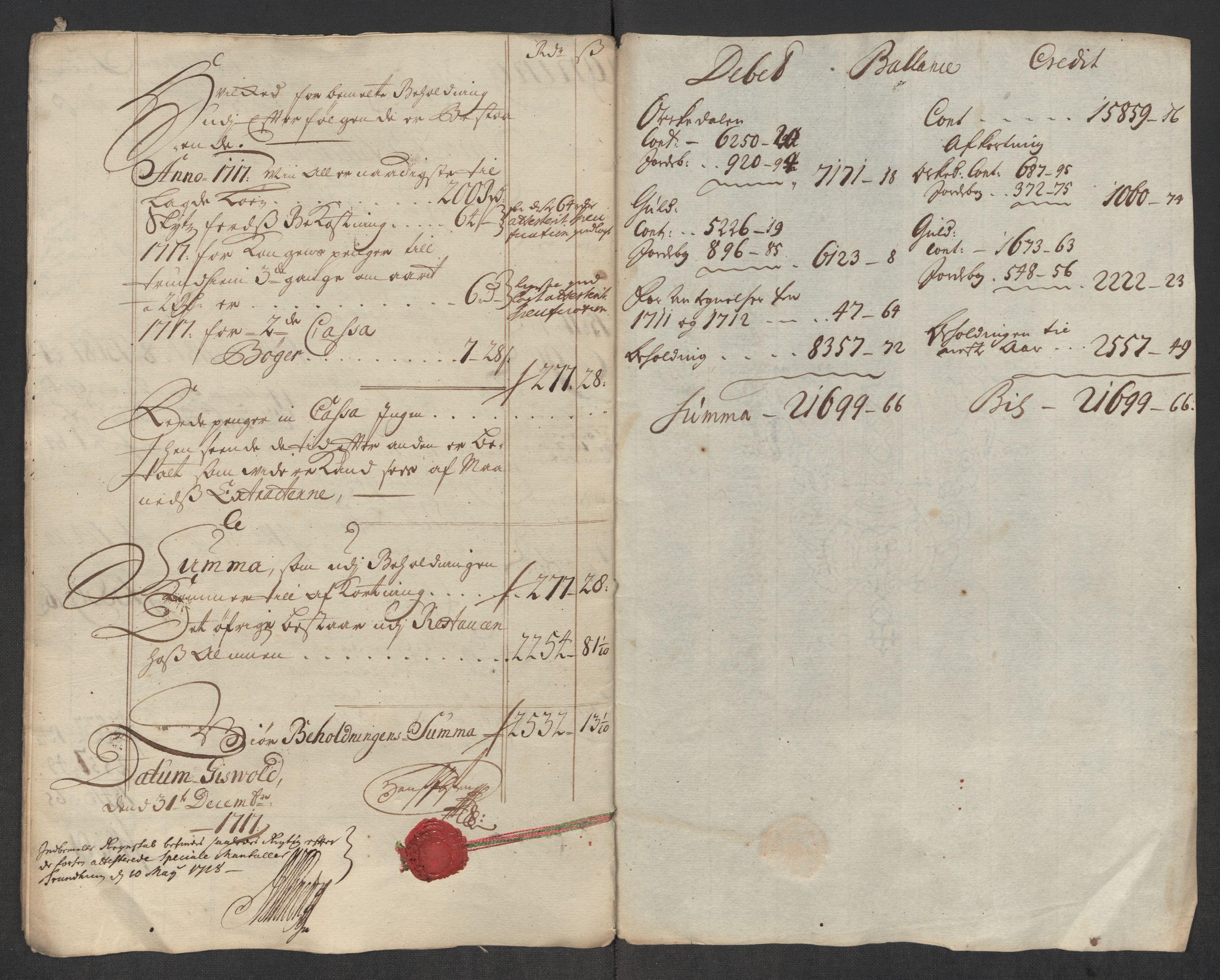 Rentekammeret inntil 1814, Reviderte regnskaper, Fogderegnskap, AV/RA-EA-4092/R60/L3969: Fogderegnskap Orkdal og Gauldal, 1717, p. 18