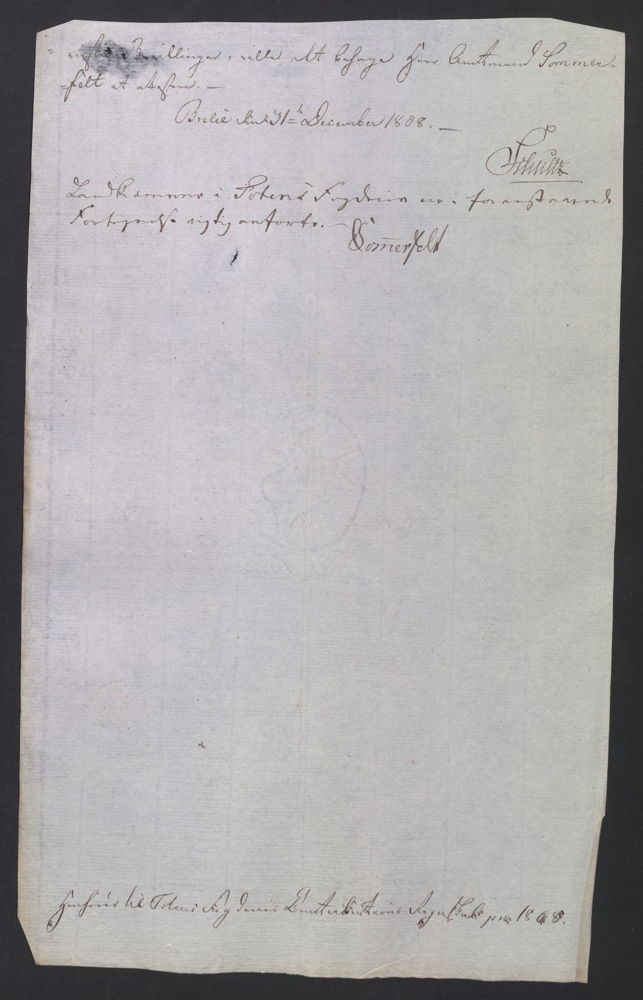 Rentekammeret inntil 1814, Reviderte regnskaper, Fogderegnskap, RA/EA-4092/R19/L1396: Fogderegnskap Toten, Hadeland og Vardal, 1808, p. 218