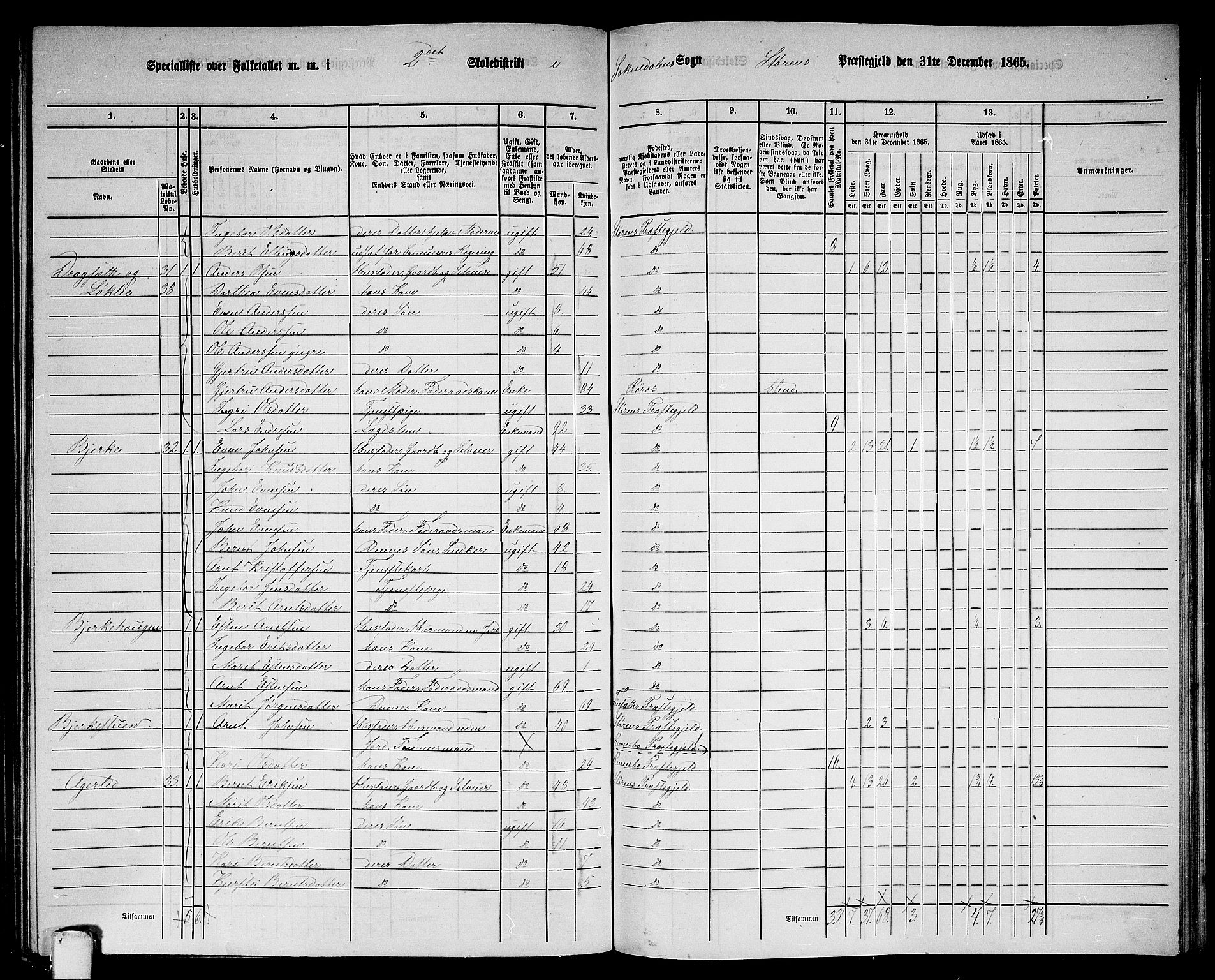 RA, 1865 census for Støren, 1865, p. 240