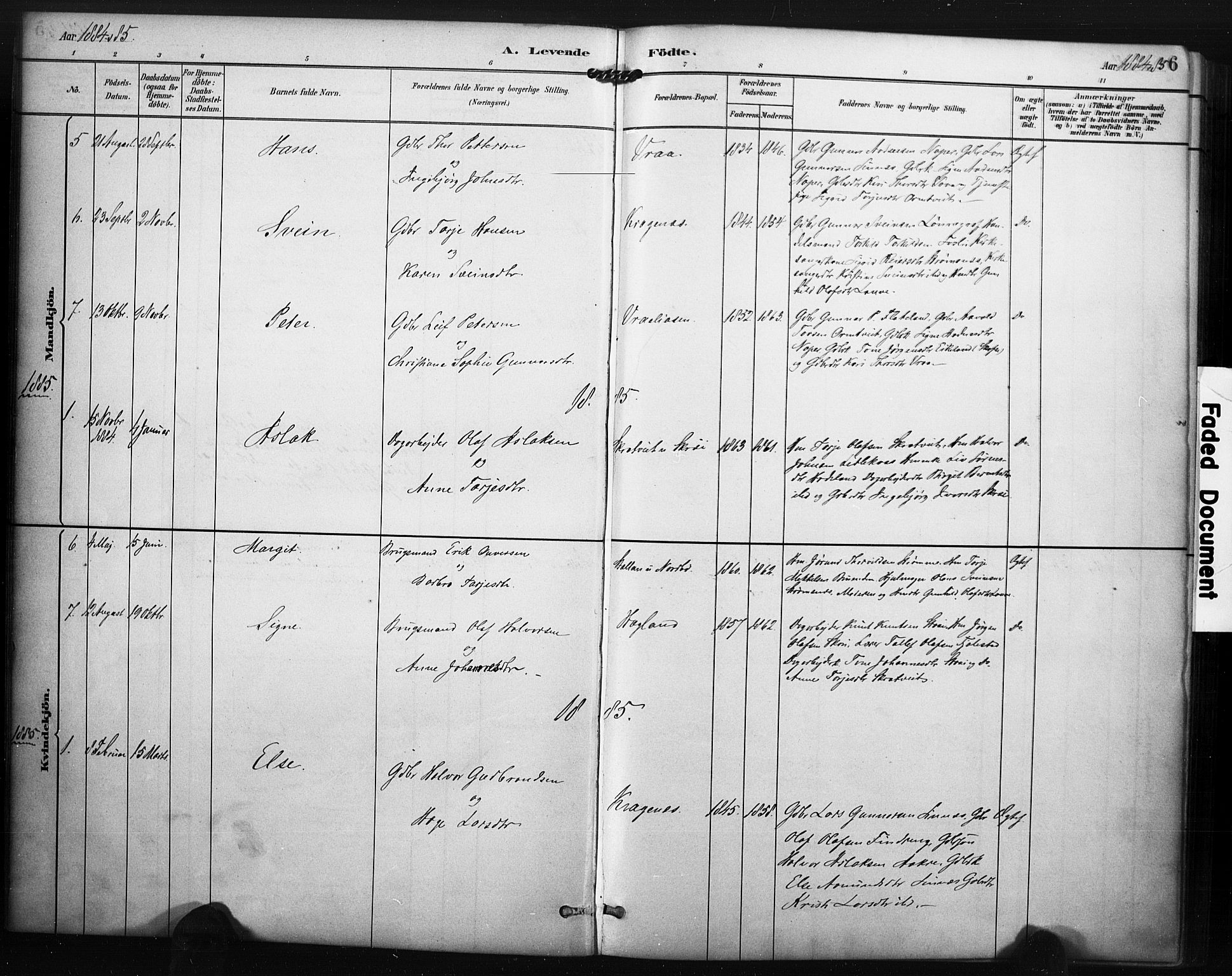 Kviteseid kirkebøker, SAKO/A-276/F/Fc/L0002: Parish register (official) no. III 2, 1882-1908, p. 6