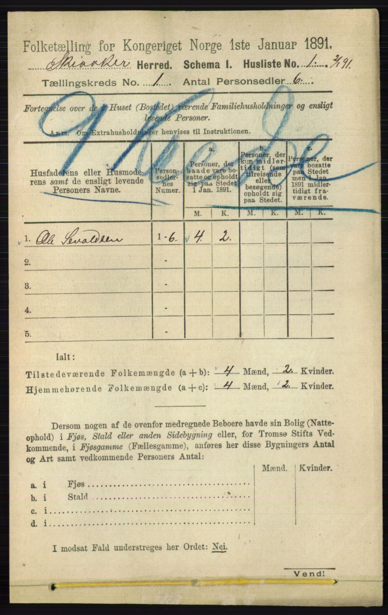 RA, 1891 census for 0513 Skjåk, 1891, p. 24
