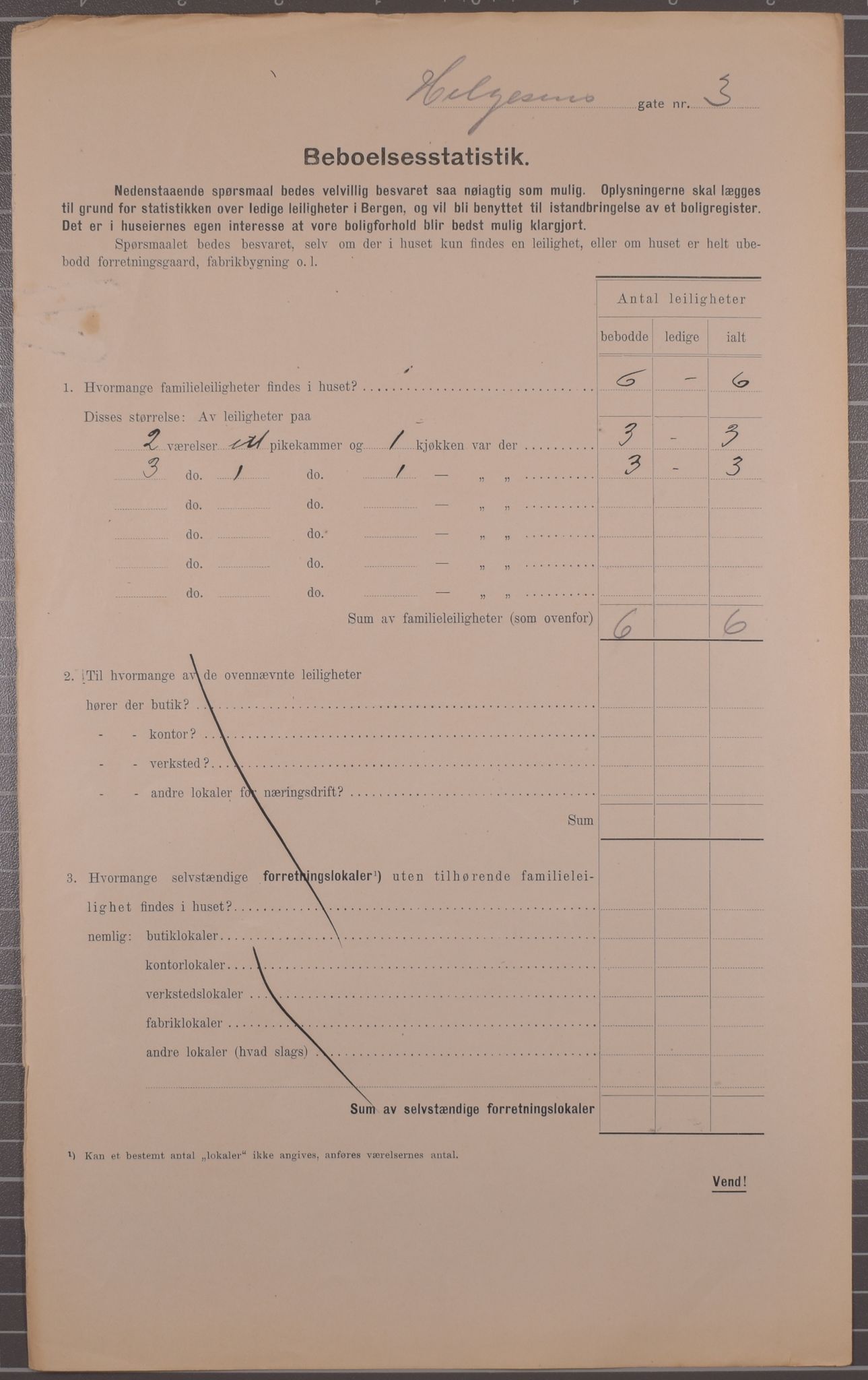 SAB, Municipal Census 1912 for Bergen, 1912, p. 1989