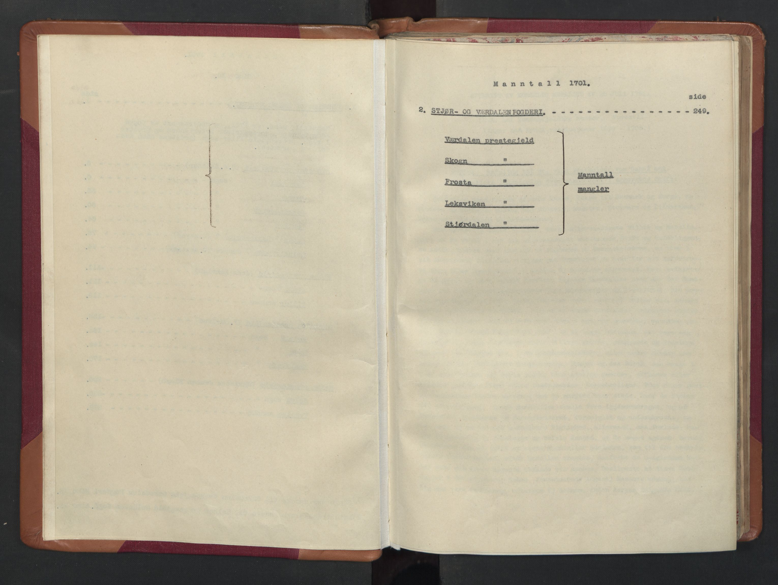 RA, Census (manntall) 1701, no. 14: Strinda and Selbu fogderi, 1701