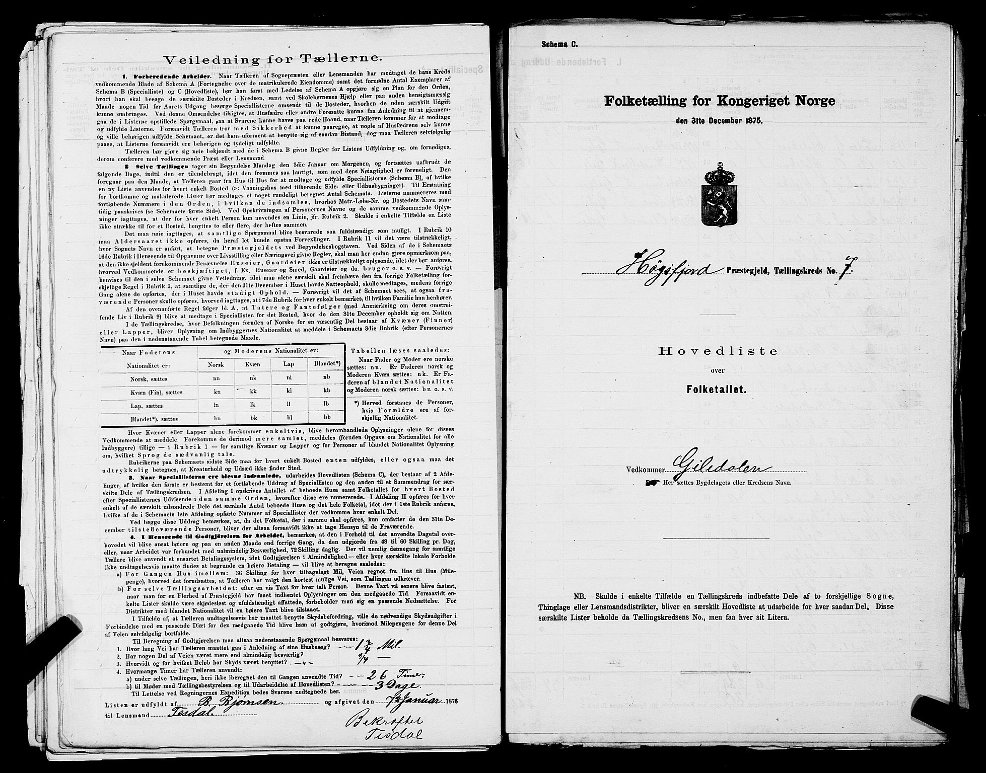 SAST, 1875 census for 1128P Høgsfjord, 1875, p. 23