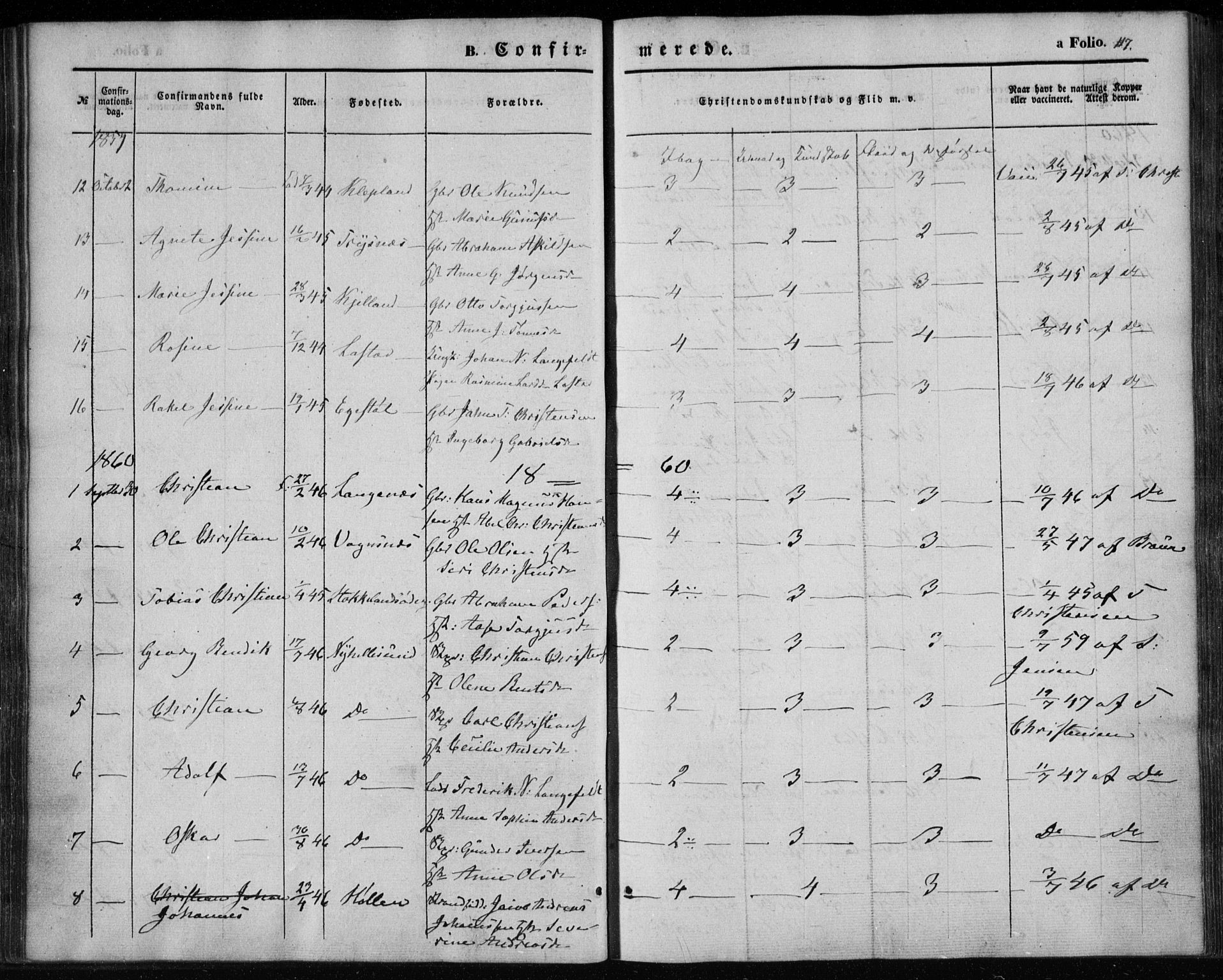 Søgne sokneprestkontor, AV/SAK-1111-0037/F/Fa/Fab/L0010: Parish register (official) no. A 10, 1853-1869, p. 117