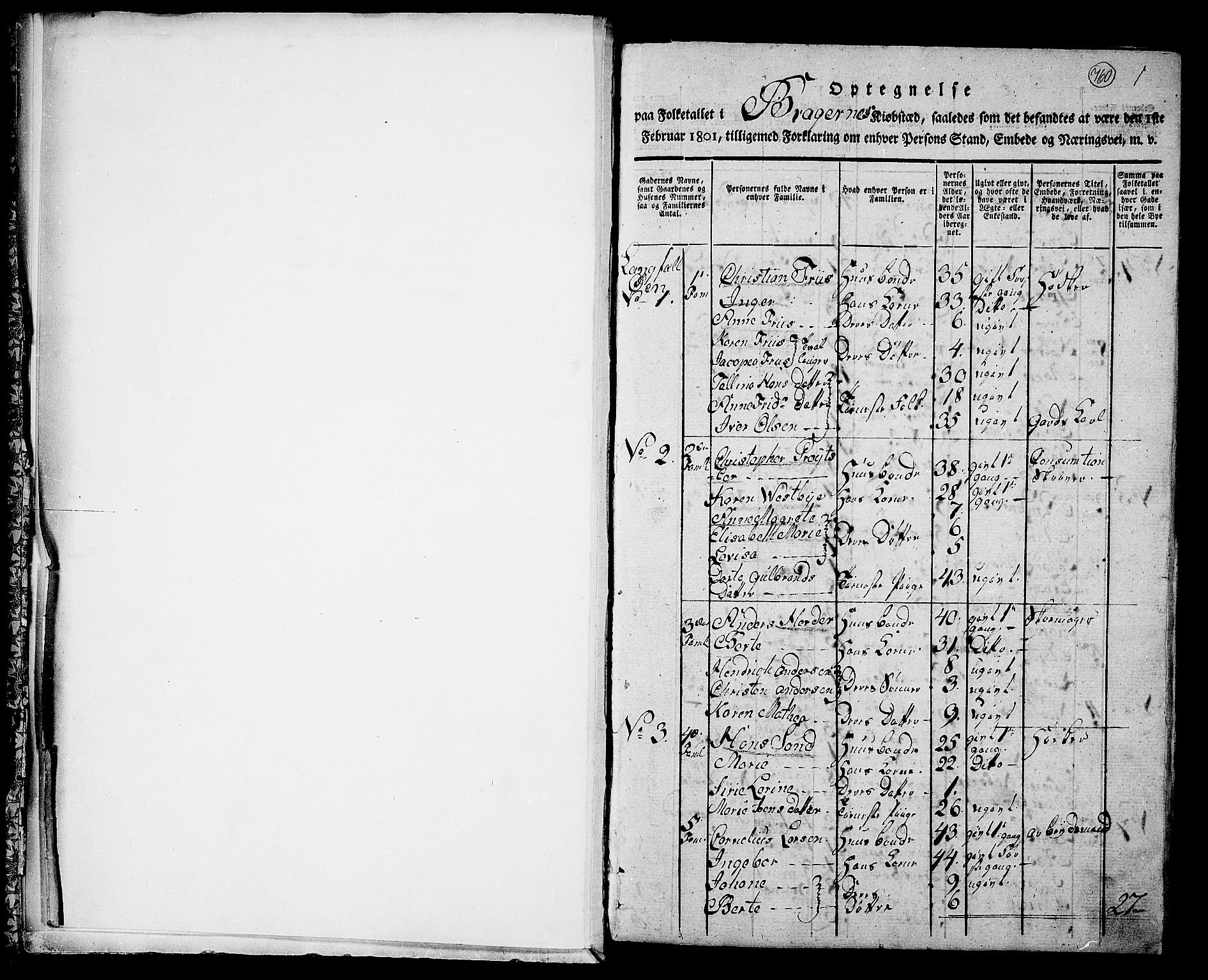 RA, 1801 census for 0602P Bragernes, 1801, p. 760a