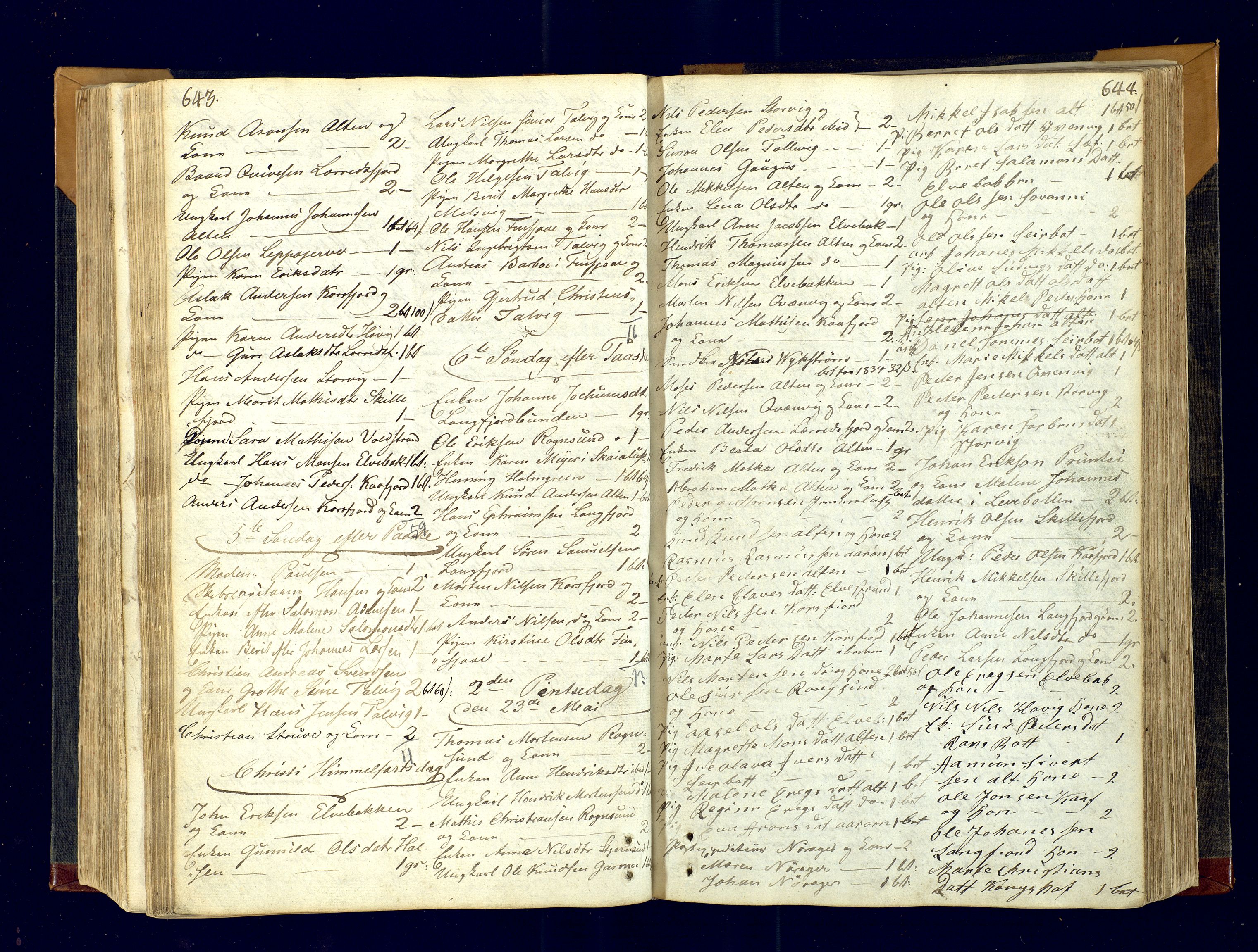 Talvik sokneprestkontor, AV/SATØ-S-1337/H/Ha/L0007kirke: Parish register (official) no. 7, 1813-1821, p. 643-644