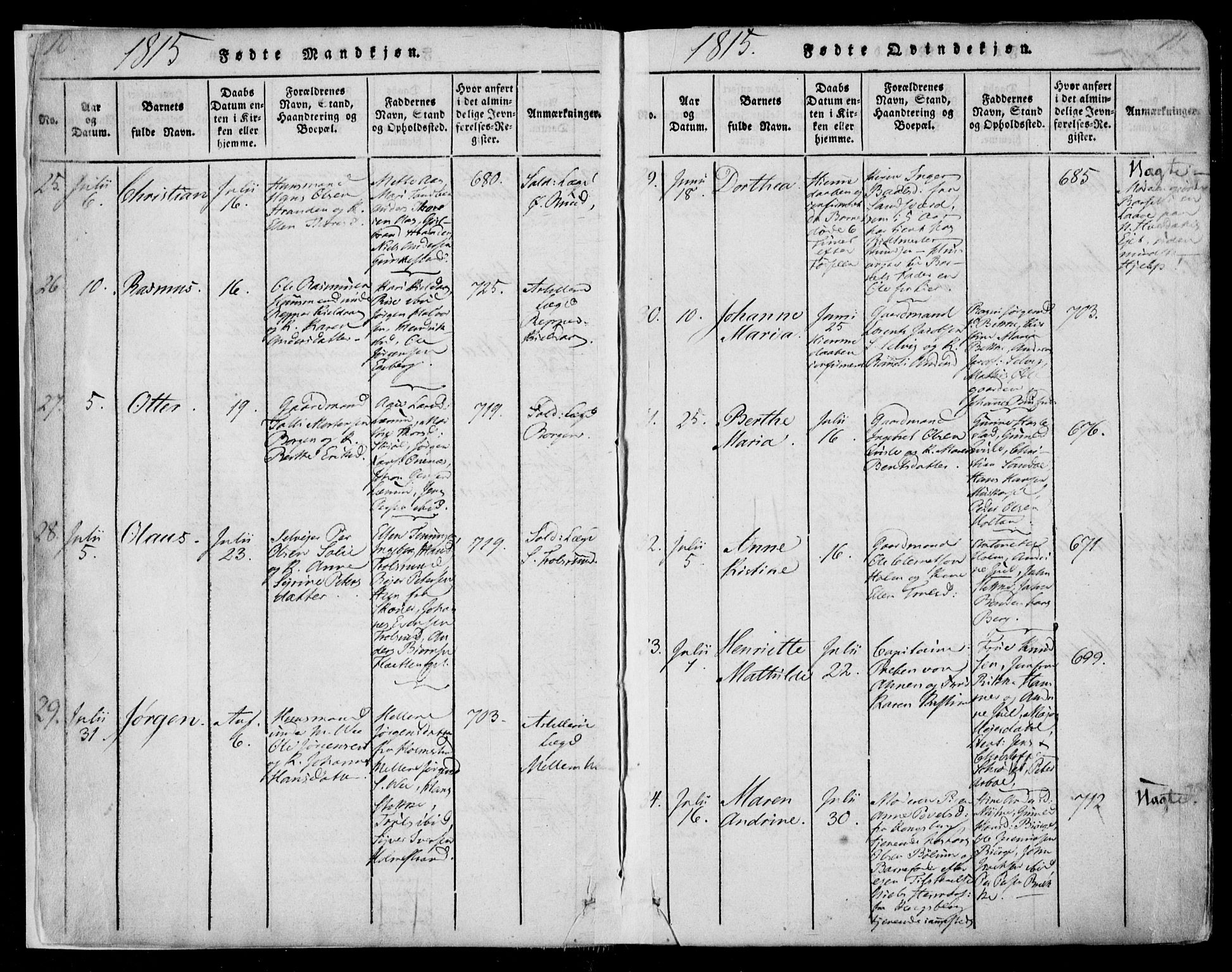 Sande Kirkebøker, AV/SAKO-A-53/F/Fa/L0003: Parish register (official) no. 3, 1814-1847, p. 10-11