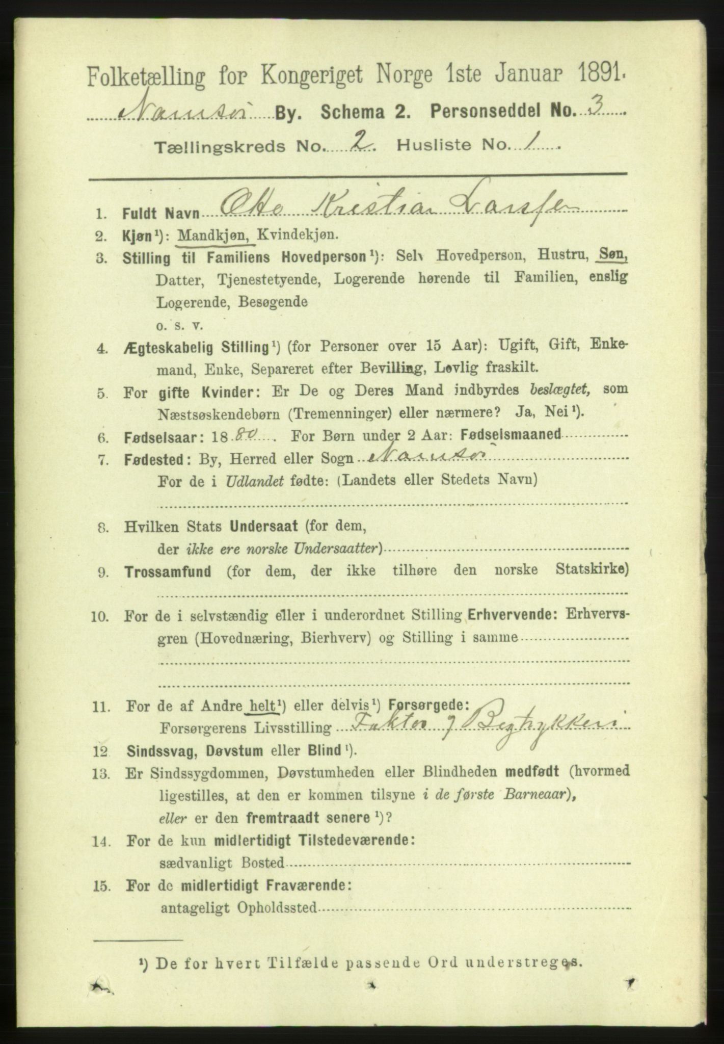 RA, 1891 census for 1703 Namsos, 1891, p. 508